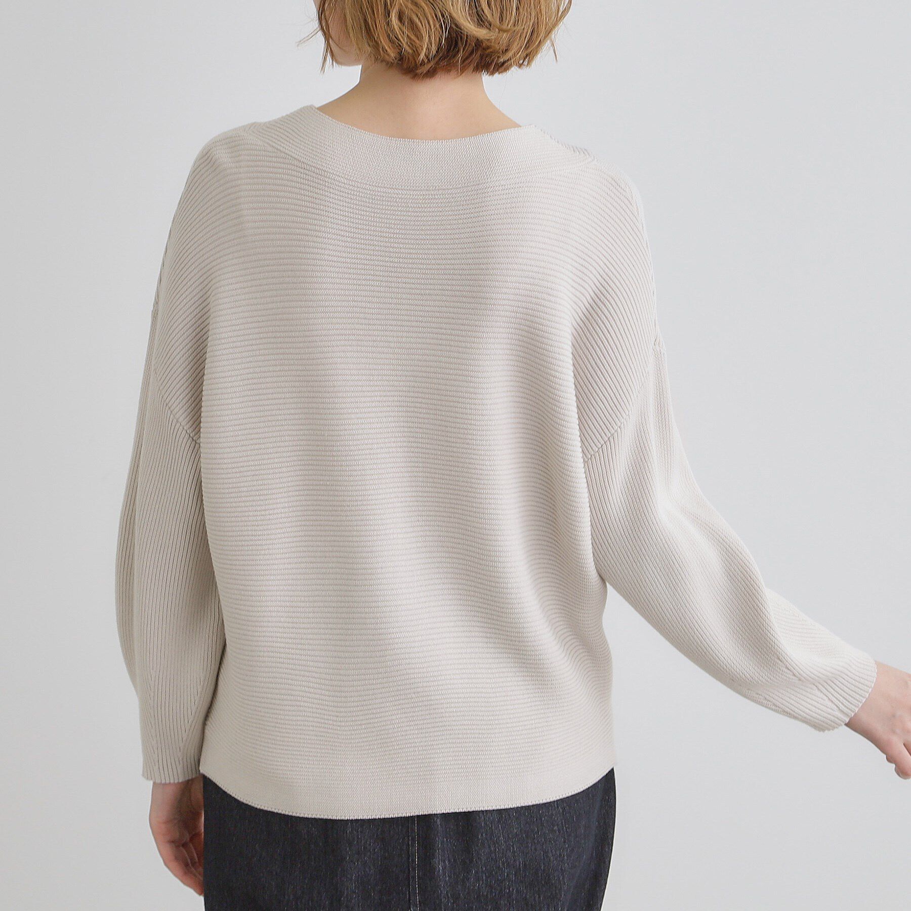 grove「コットンブレンドガーターニット」|ニット・セーター|