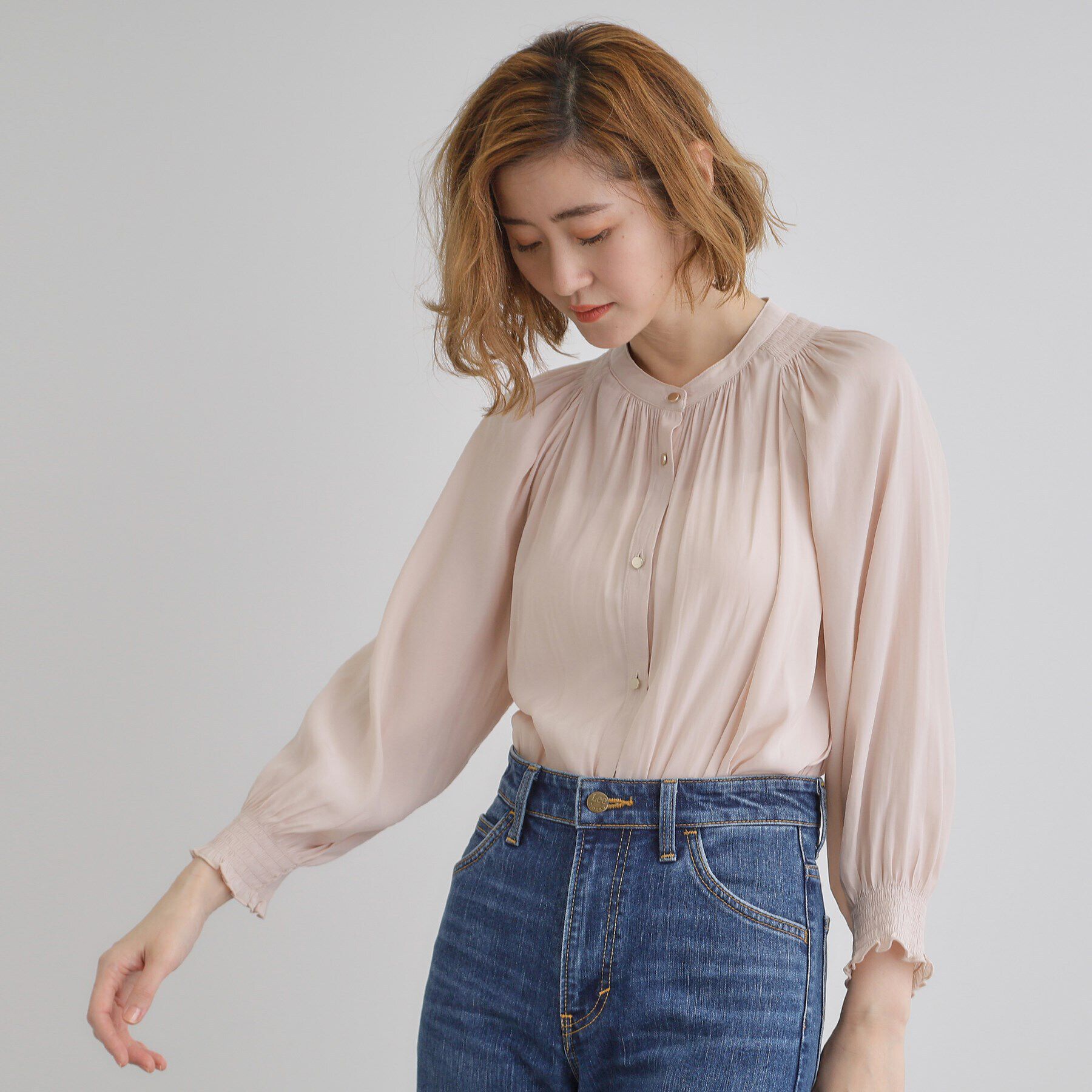 grove「【デイリーから特別な日まで】華やかさを纏うヴィンテージサテンブラウス」|シャツ・ブラウス|