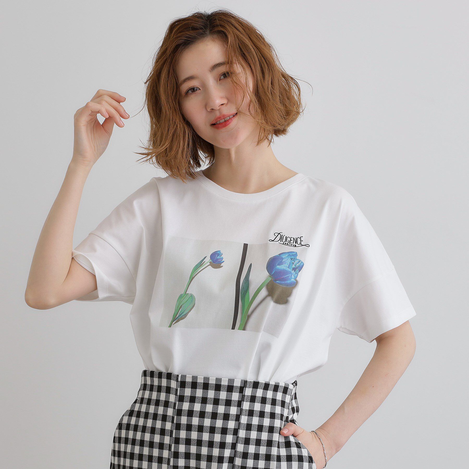 grove「【コラボITEM】DILIGENCE PARLOUR フォトフレアTシャツ」|Tシャツ・カットソー|