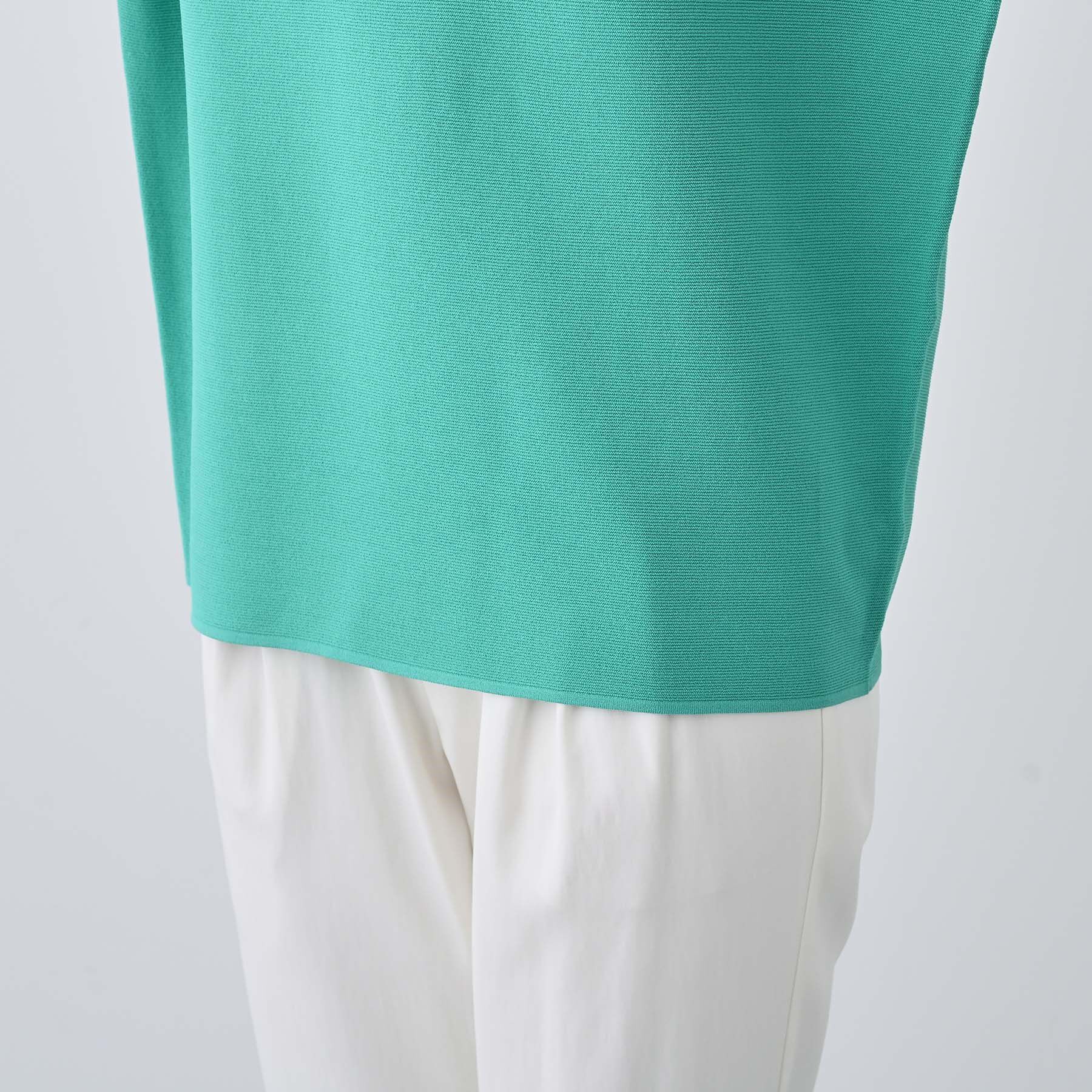 INDIVI「新色登場！【洗える／清涼感】レーヨンストレッチ フレンチスリーブニット」|ニット・セーター|