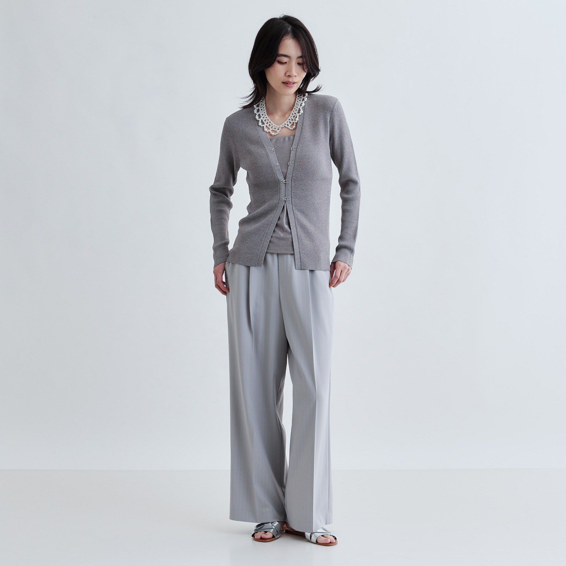 GALLEST「ナローリブカーディガン」|カーディガン|