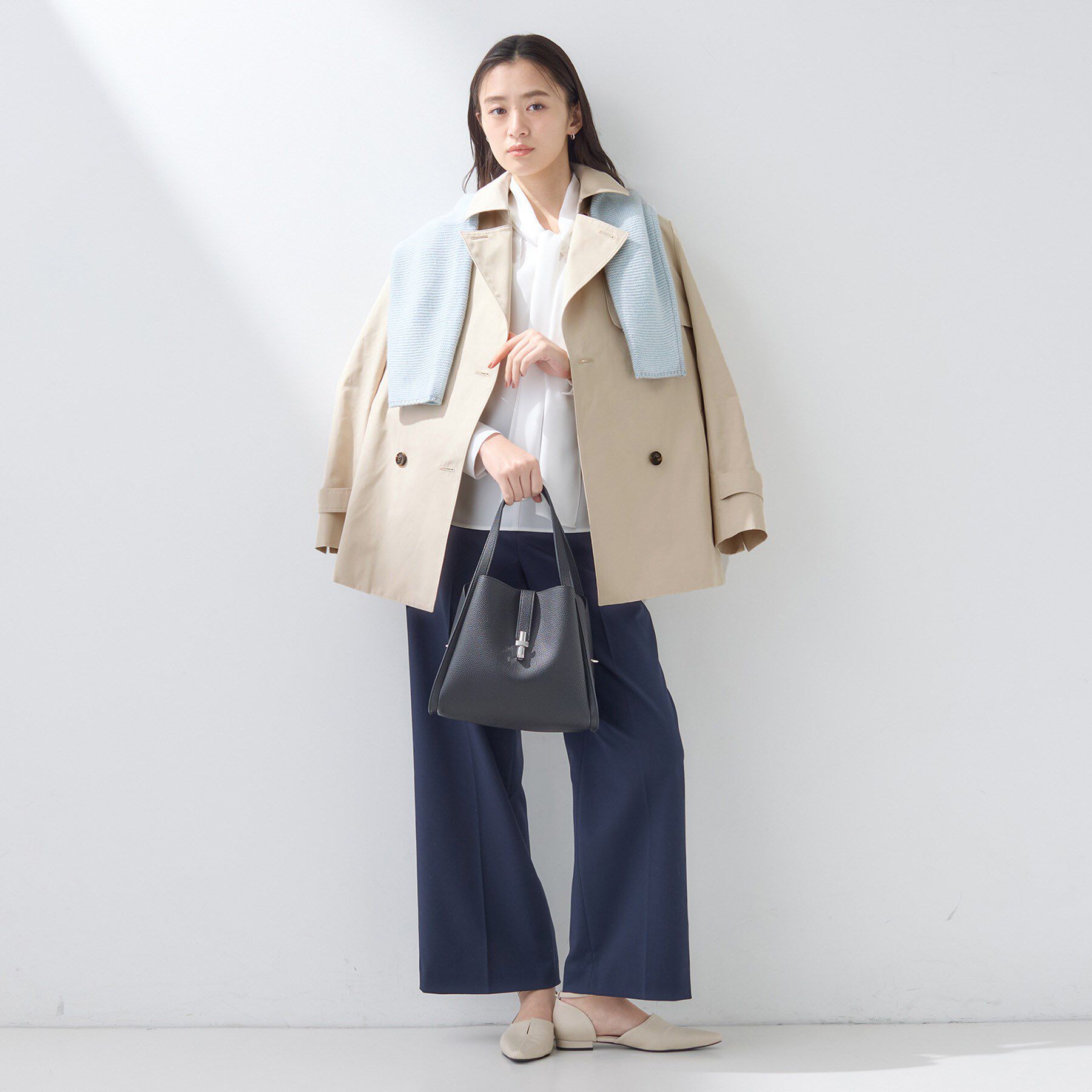 INDIVI「【花粉付着防止／撥水／UVケア】名品トレンチコート」|トレンチコート|