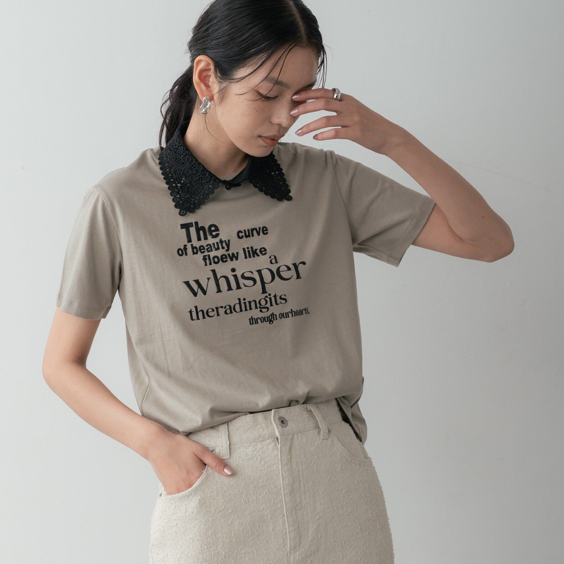 GALLEST「メッセージプリントクルーネックTシャツ」|Tシャツ・カットソー|