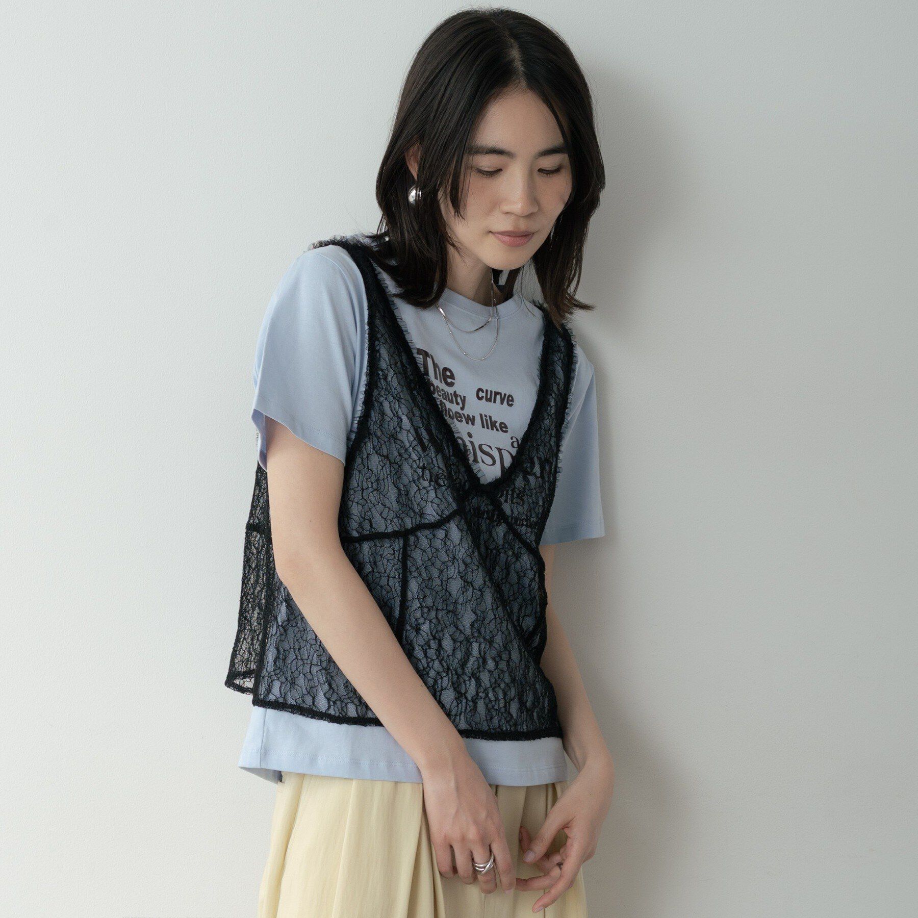 GALLEST「メッセージプリントクルーネックTシャツ」|Tシャツ・カットソー|