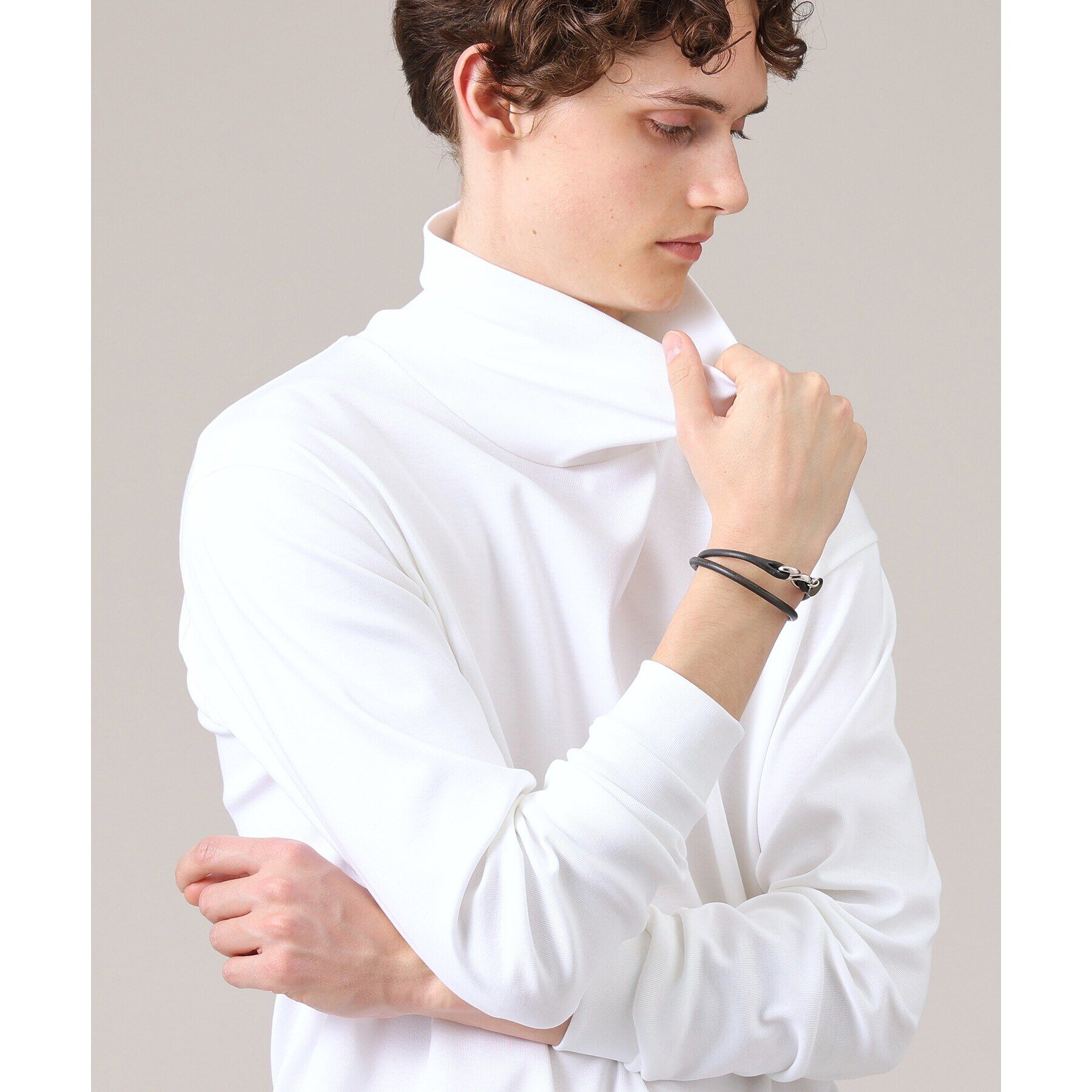 TAKEO KIKUCHI「【MADE IN JAPAN】2重巻き 染め分けレザー ブレスレット」|ブレスレット・バングル|