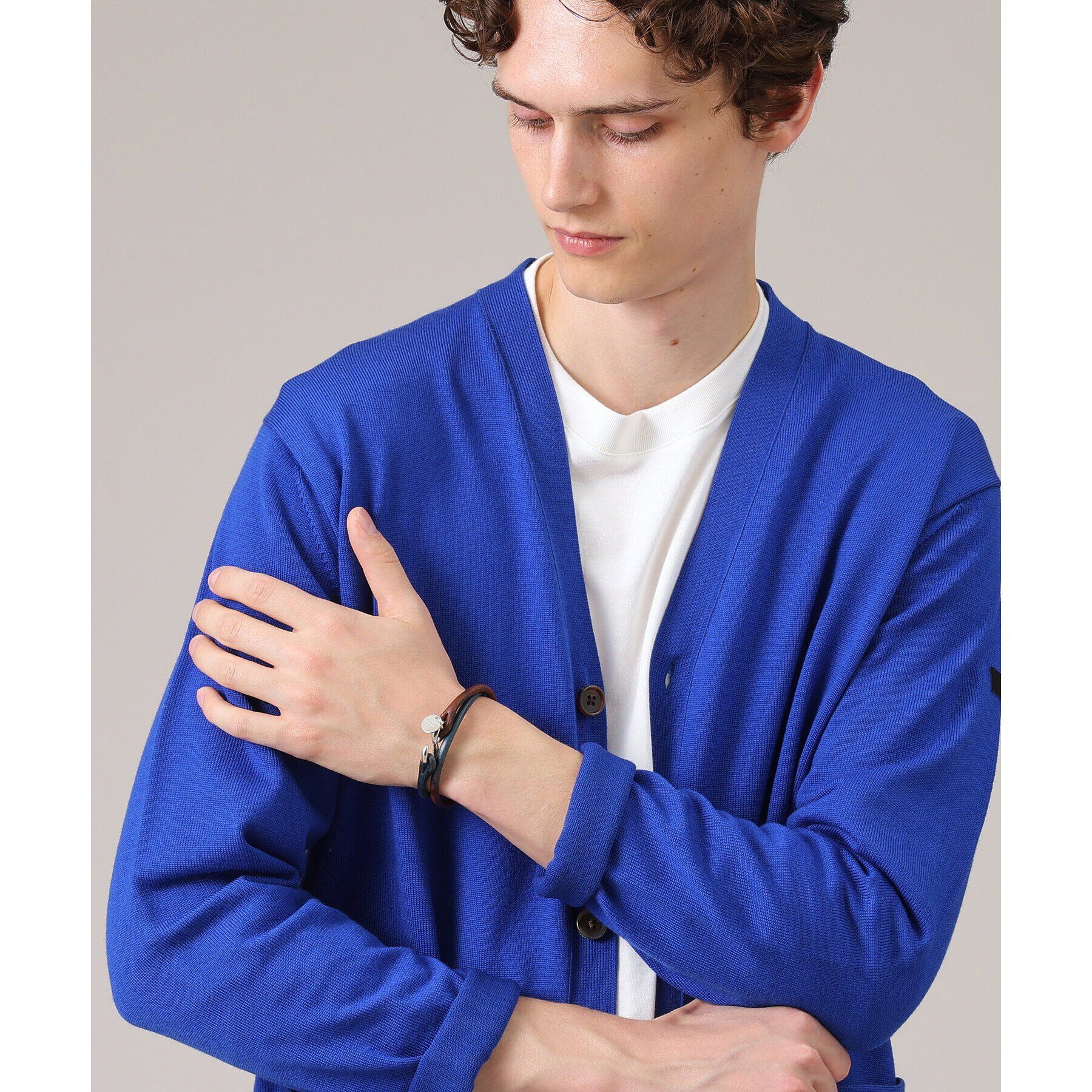 TAKEO KIKUCHI「【MADE IN JAPAN】2重巻き 染め分けレザー ブレスレット」|ブレスレット・バングル|