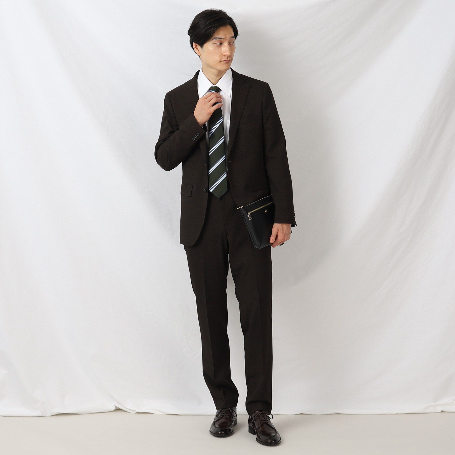 TAKEO KIKUCHI「【ONOFF/セットアップ対応】メランジ シャークスキン ストレッチジャケット」|テーラードジャケット|