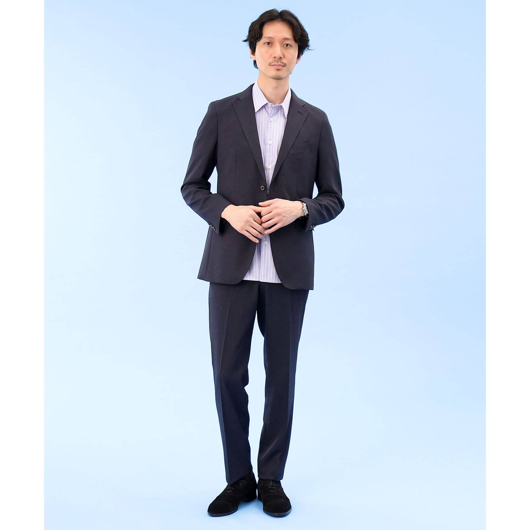 TAKEO KIKUCHI「【ON/OFF対応】メランジ シャークスキン ストレッチ パンツ / セットアップ」|その他|