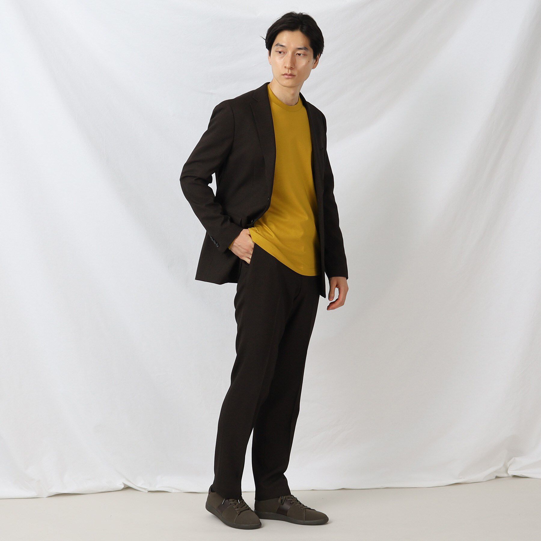 TAKEO KIKUCHI「【ON/OFF対応】メランジ シャークスキン ストレッチ パンツ / セットアップ」|その他|