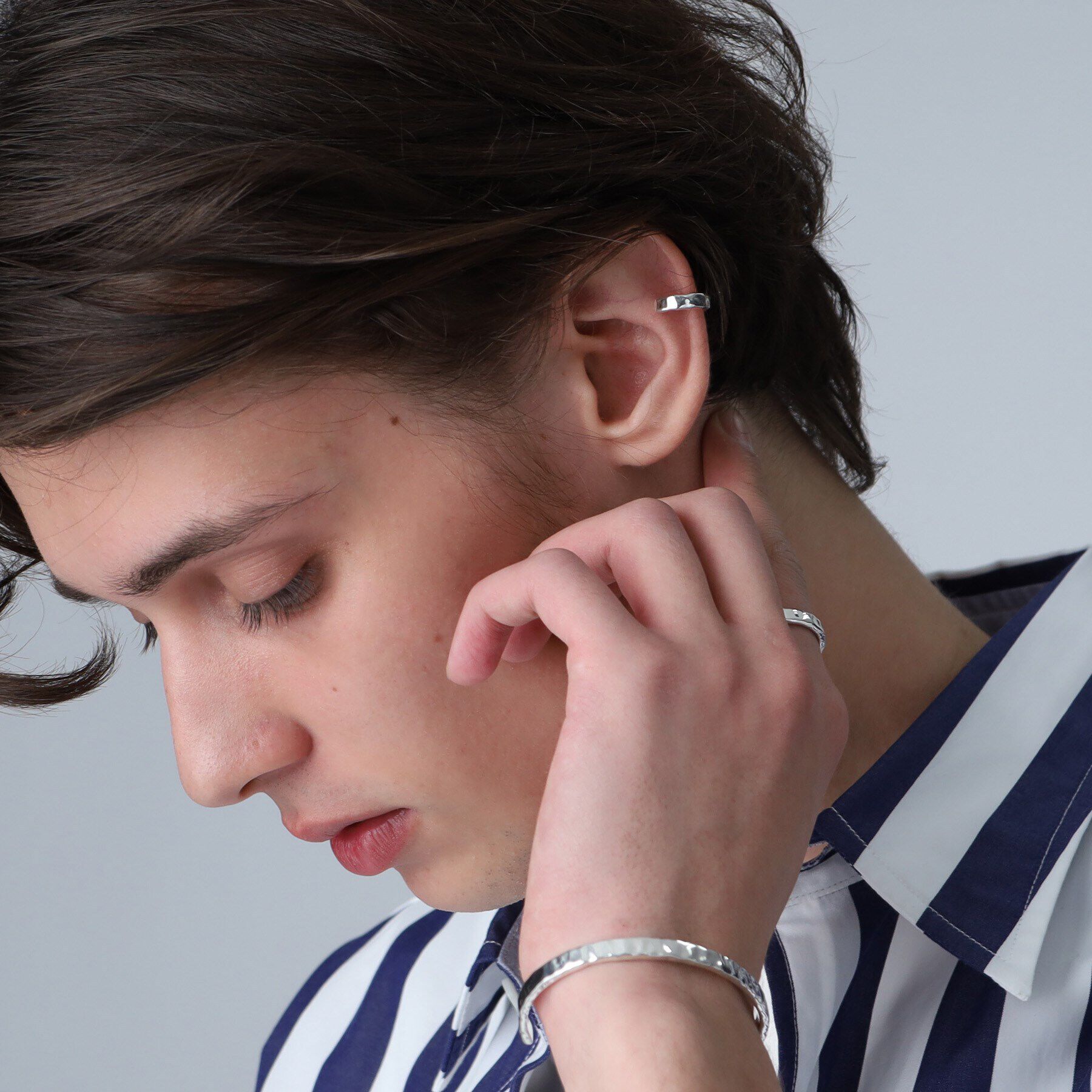 TAKEO KIKUCHI「【MADE IN JAPAN】テクスチャーシルバーリング」|リング|