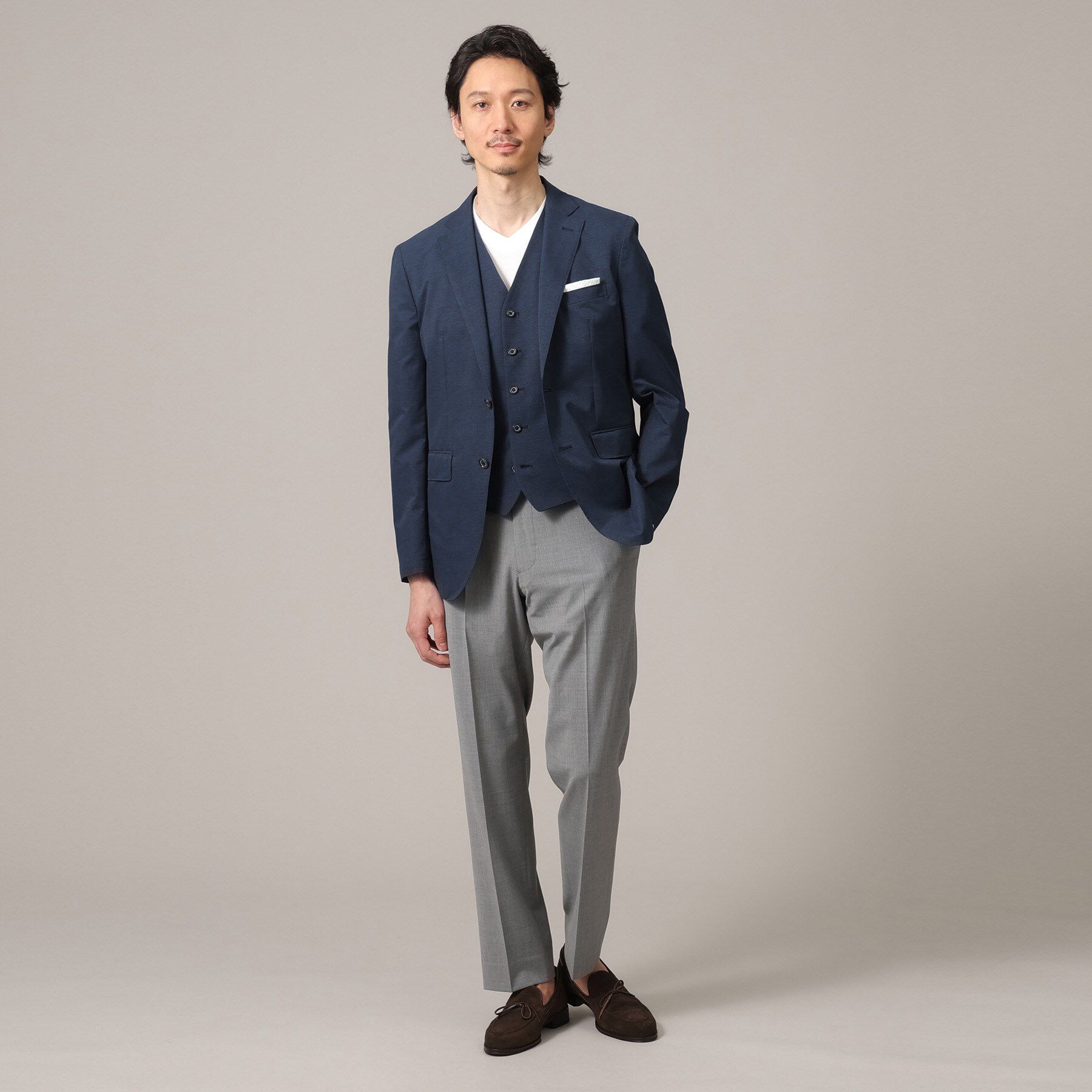 TAKEO KIKUCHI「【抗菌防臭】COOL DOTS（R）ドビープリント ジャケット」|テーラードジャケット|