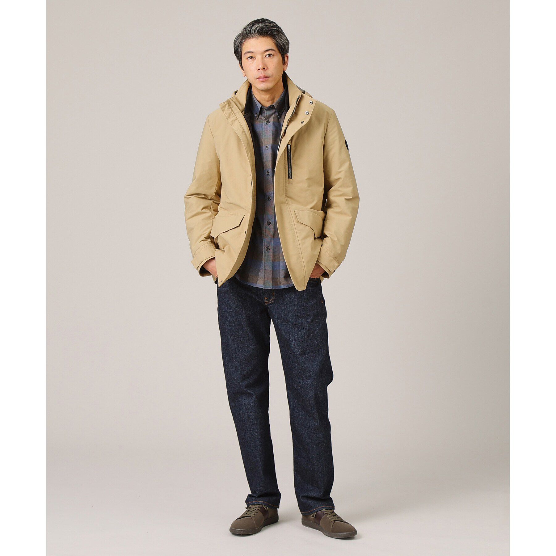 TAKEO KIKUCHI「【3WAY／撥水】ドビーメモリー ダウンライナーブルゾン」|ブルゾン・スタジャン|