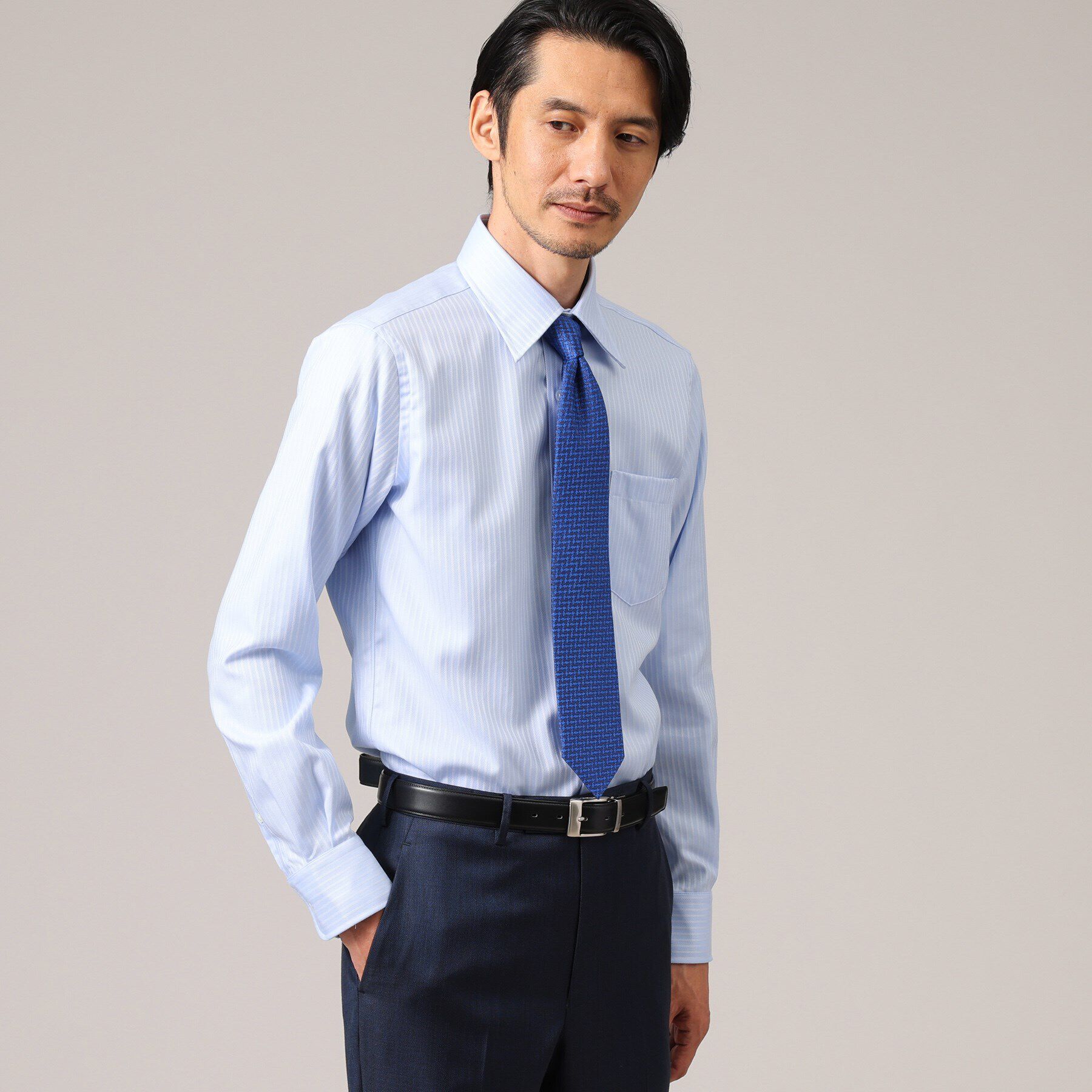 TAKEO KIKUCHI「【Sサイズ～】ドビー ストライプ レギュラーカラー シャツ」|シャツ・ブラウス|