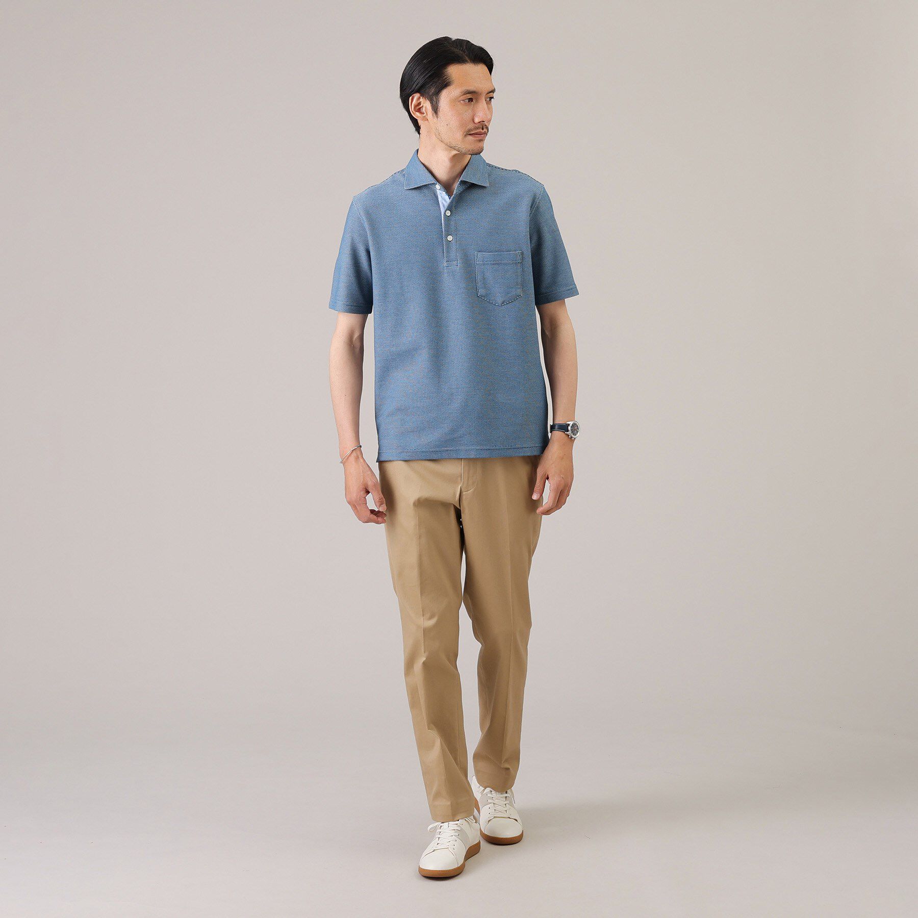 TAKEO KIKUCHI「【抗菌防臭／9色5サイズ展開】ハニカムメランジ ポロシャツ」|ポロシャツ|