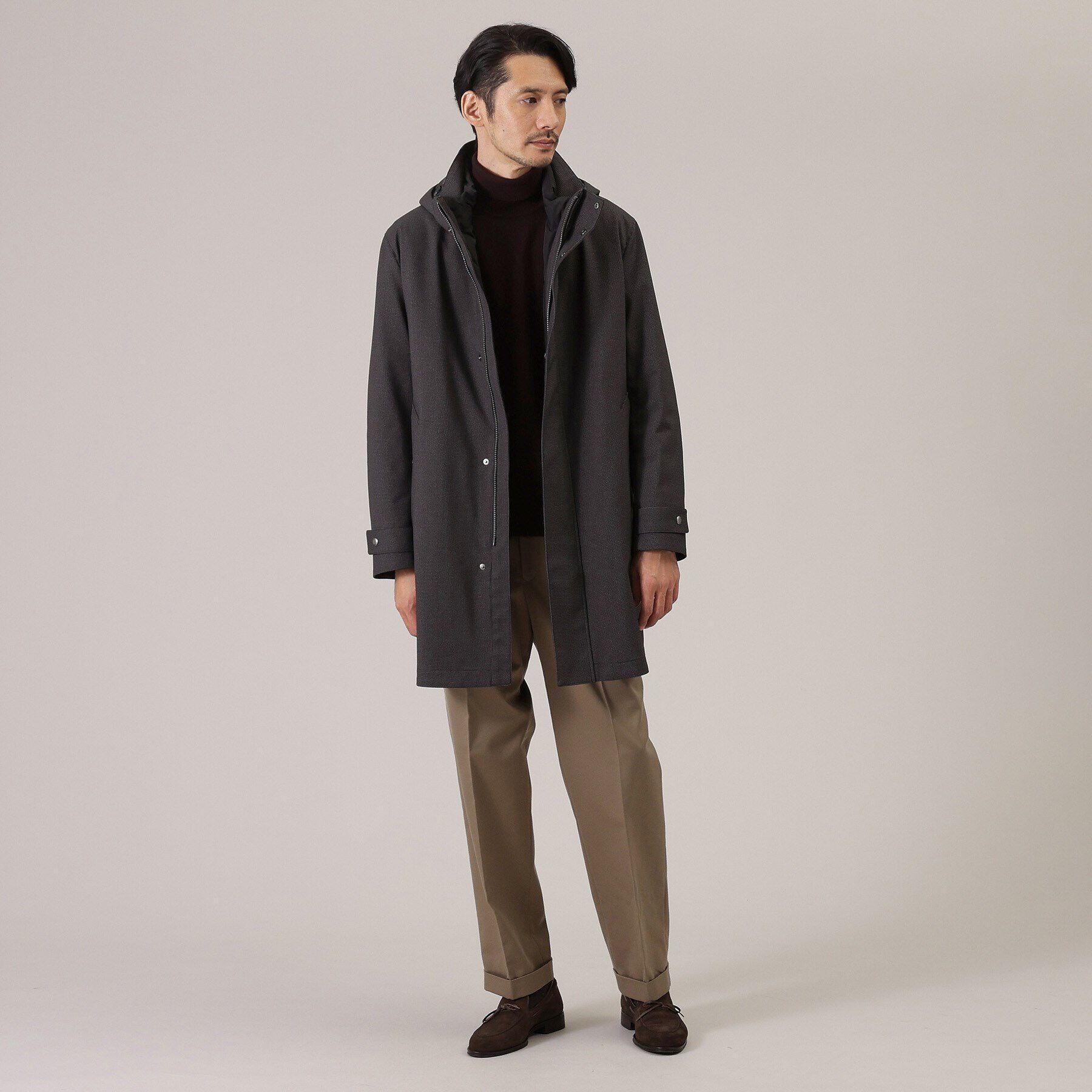 TAKEO KIKUCHI「【3WAY】ハウンズトゥース ダウンライナー コート」|その他|