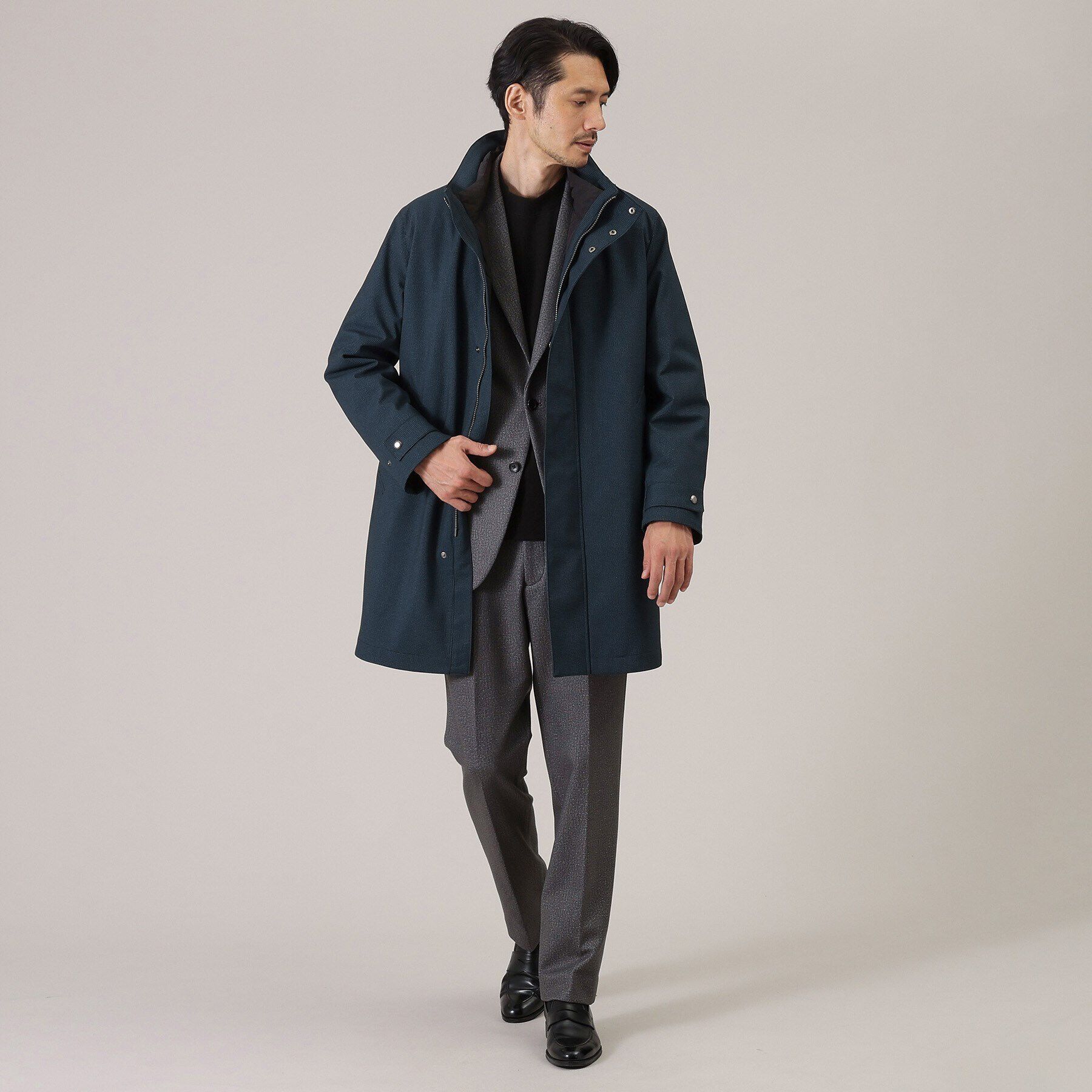 TAKEO KIKUCHI「【3WAY】ハウンズトゥース ダウンライナー コート」|その他|