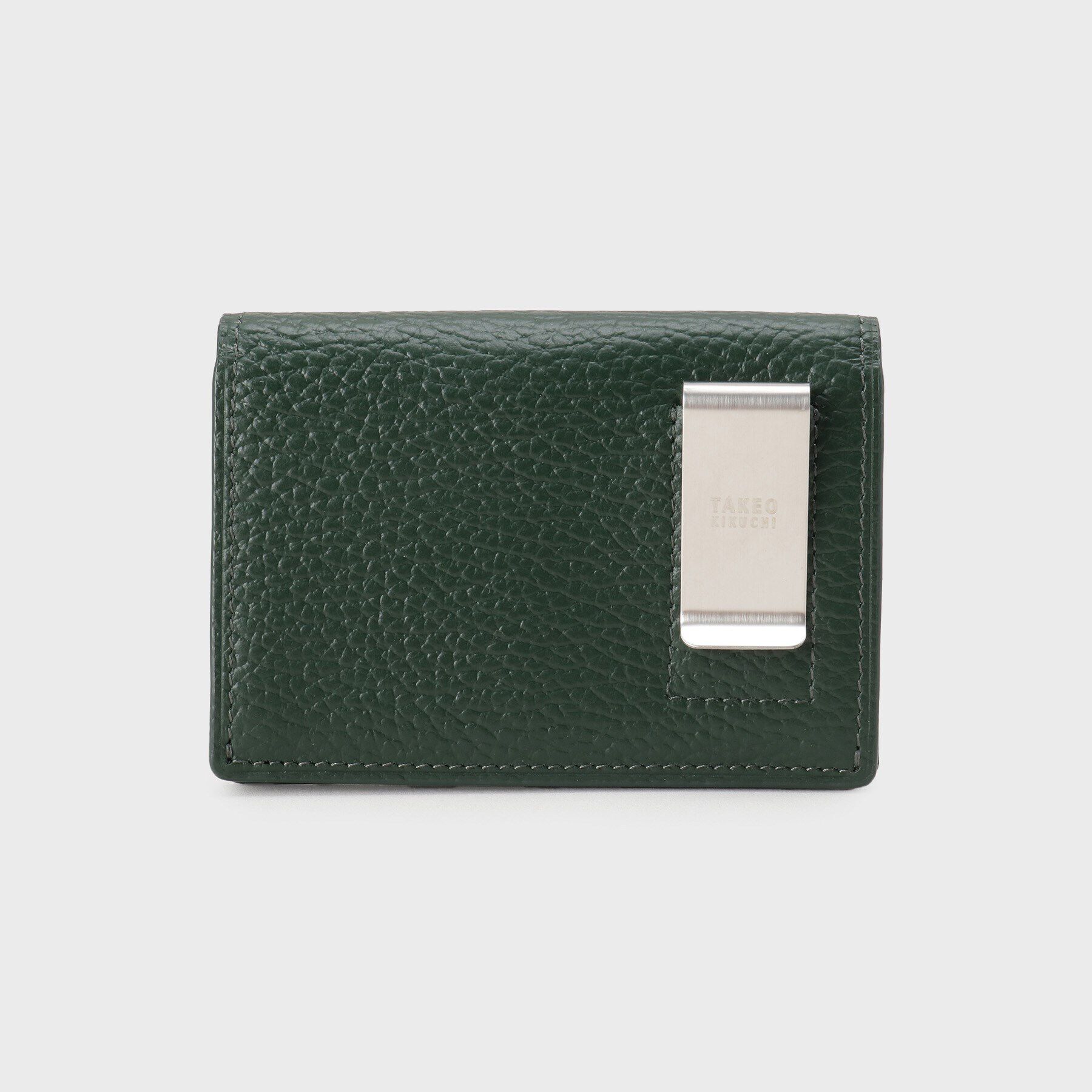 TAKEO KIKUCHI「シュリンクレザー コンパクトウォレット」|コインケース|グリーン(024)