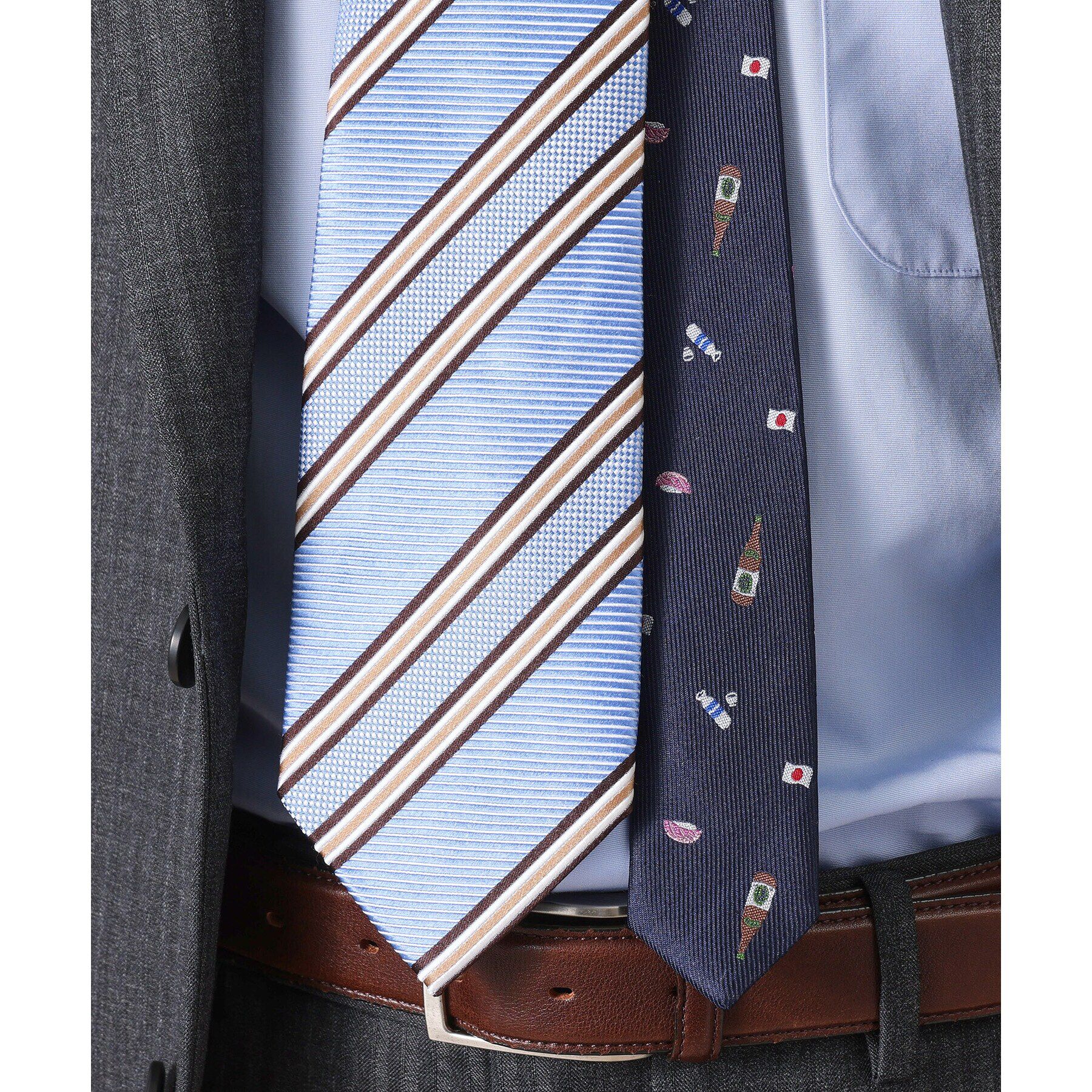 TAKEO KIKUCHI「【会話の増えるネクタイ】ベーシックストライプ　チェンジタイ」|ネクタイ・蝶ネクタイ|