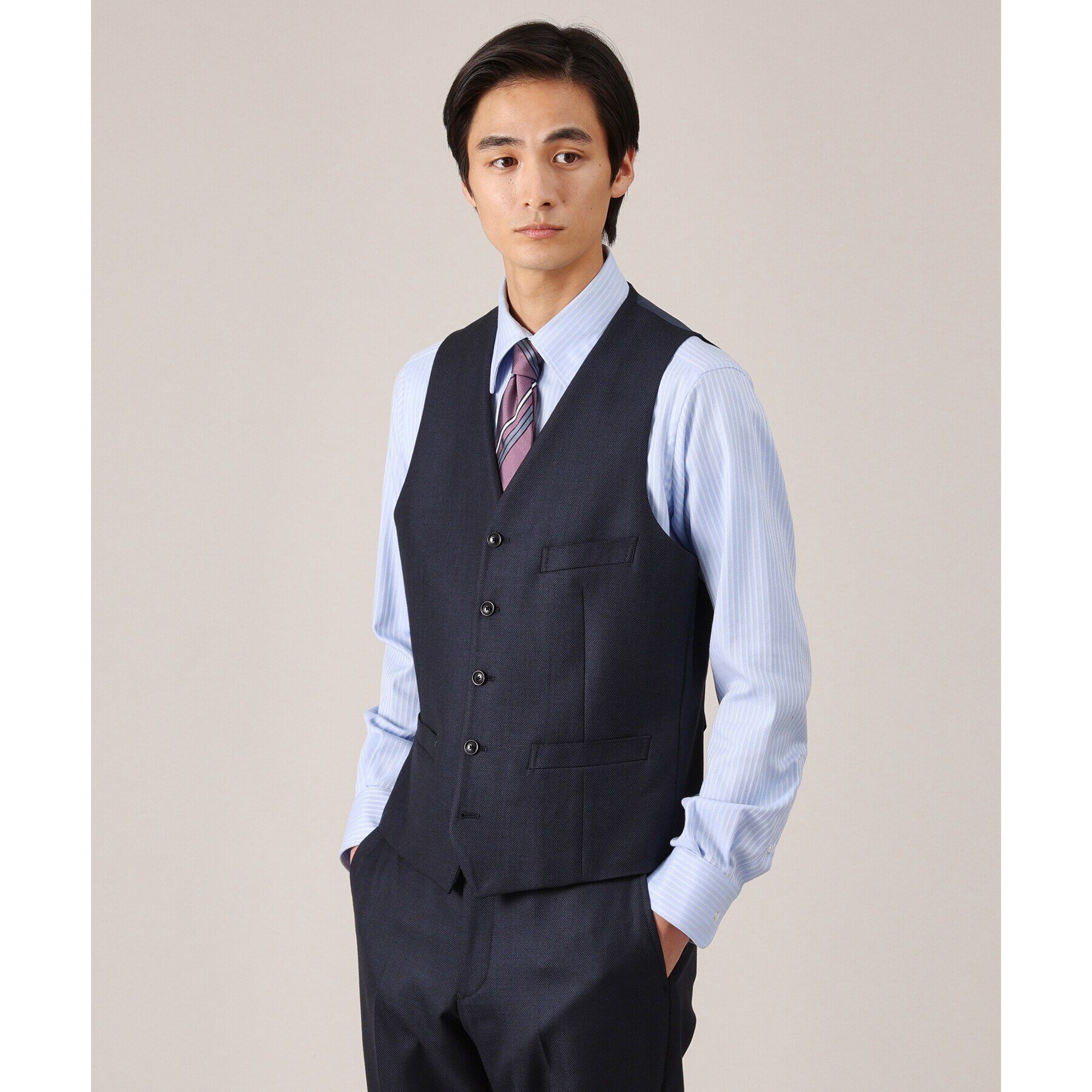 TAKEO KIKUCHI「【3ピース対応】バーズアイ ベスト」|スーツ|