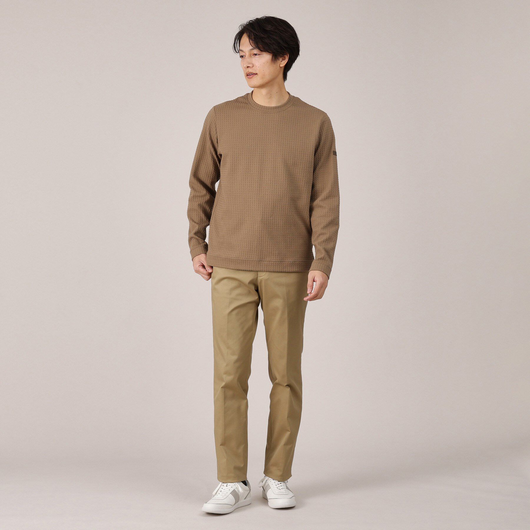 TAKEO KIKUCHI「【Made in JAPAN】千鳥柄 ストレッチ プルオーバー」|Tシャツ・カットソー|