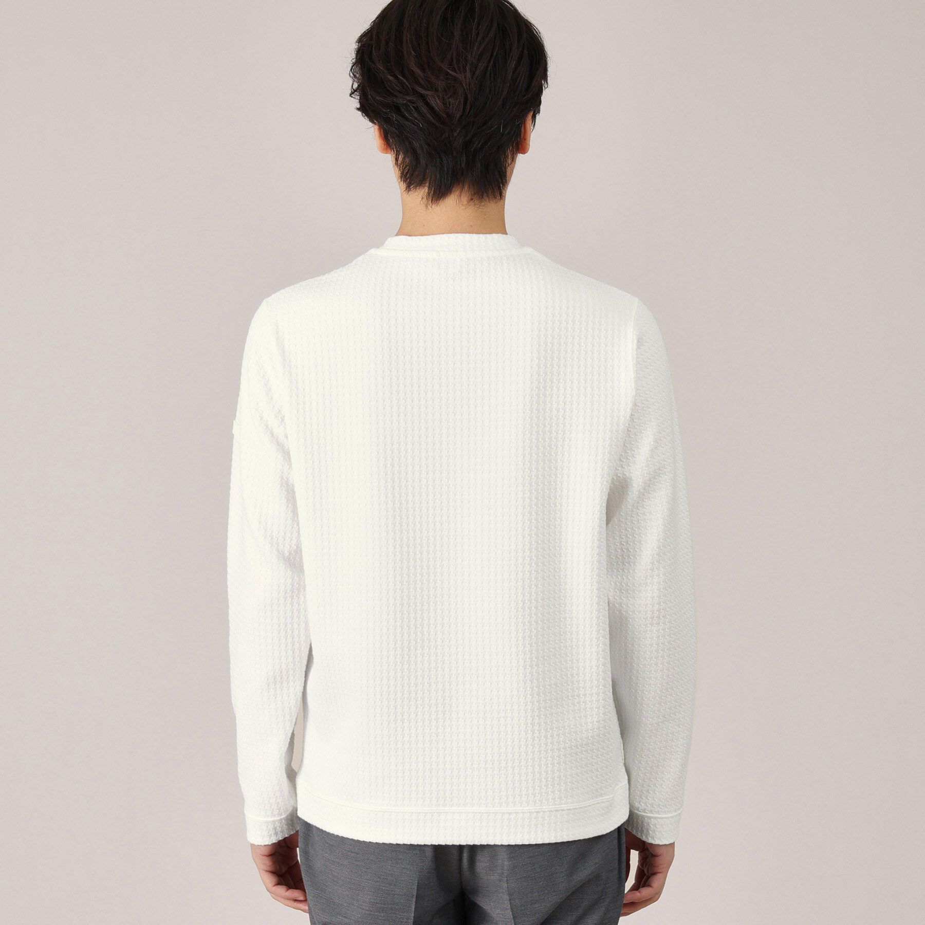 TAKEO KIKUCHI「【Made in JAPAN】千鳥柄 ストレッチ プルオーバー」|Tシャツ・カットソー|