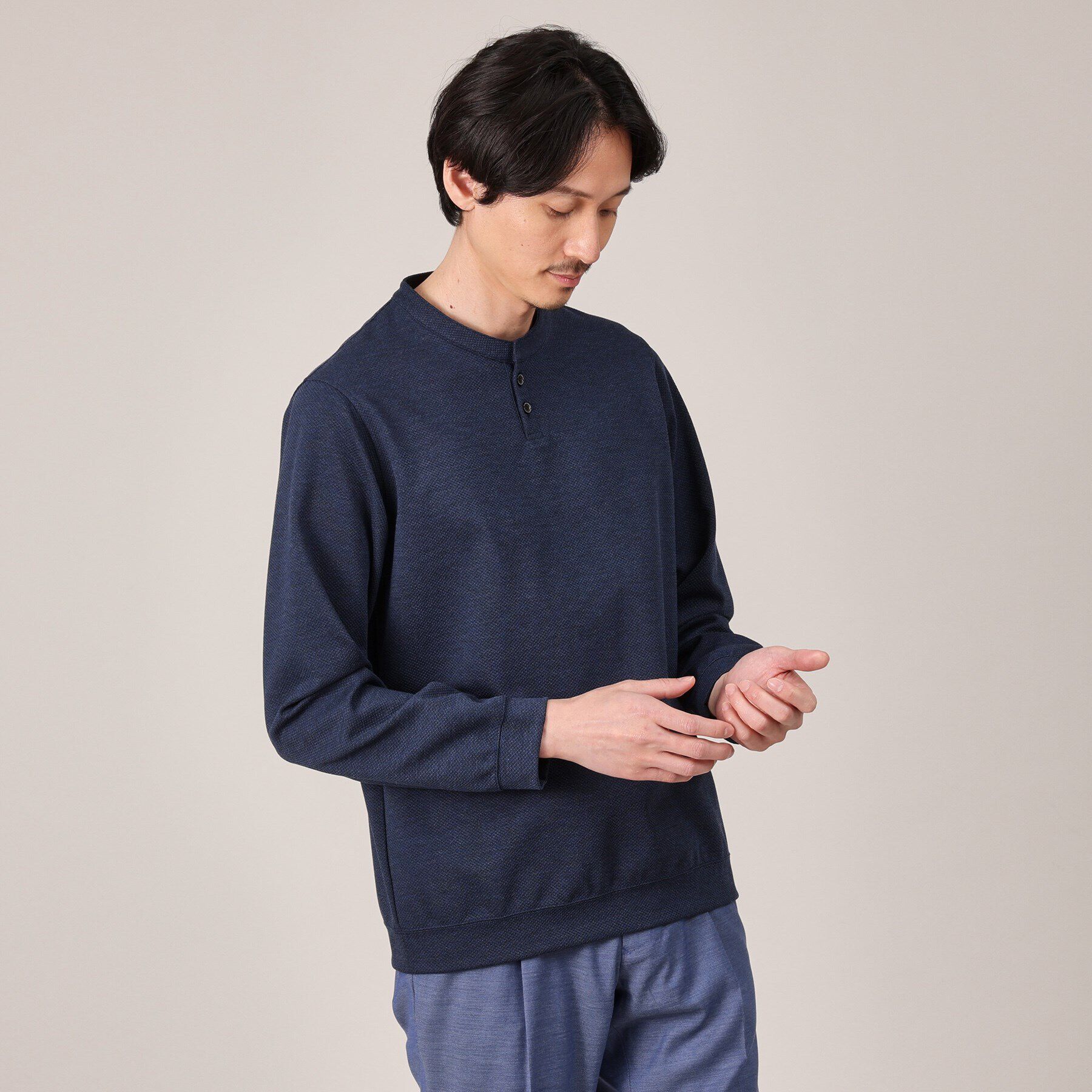 TAKEO KIKUCHI「メランジ ハニカム プルーバー」|Tシャツ・カットソー|