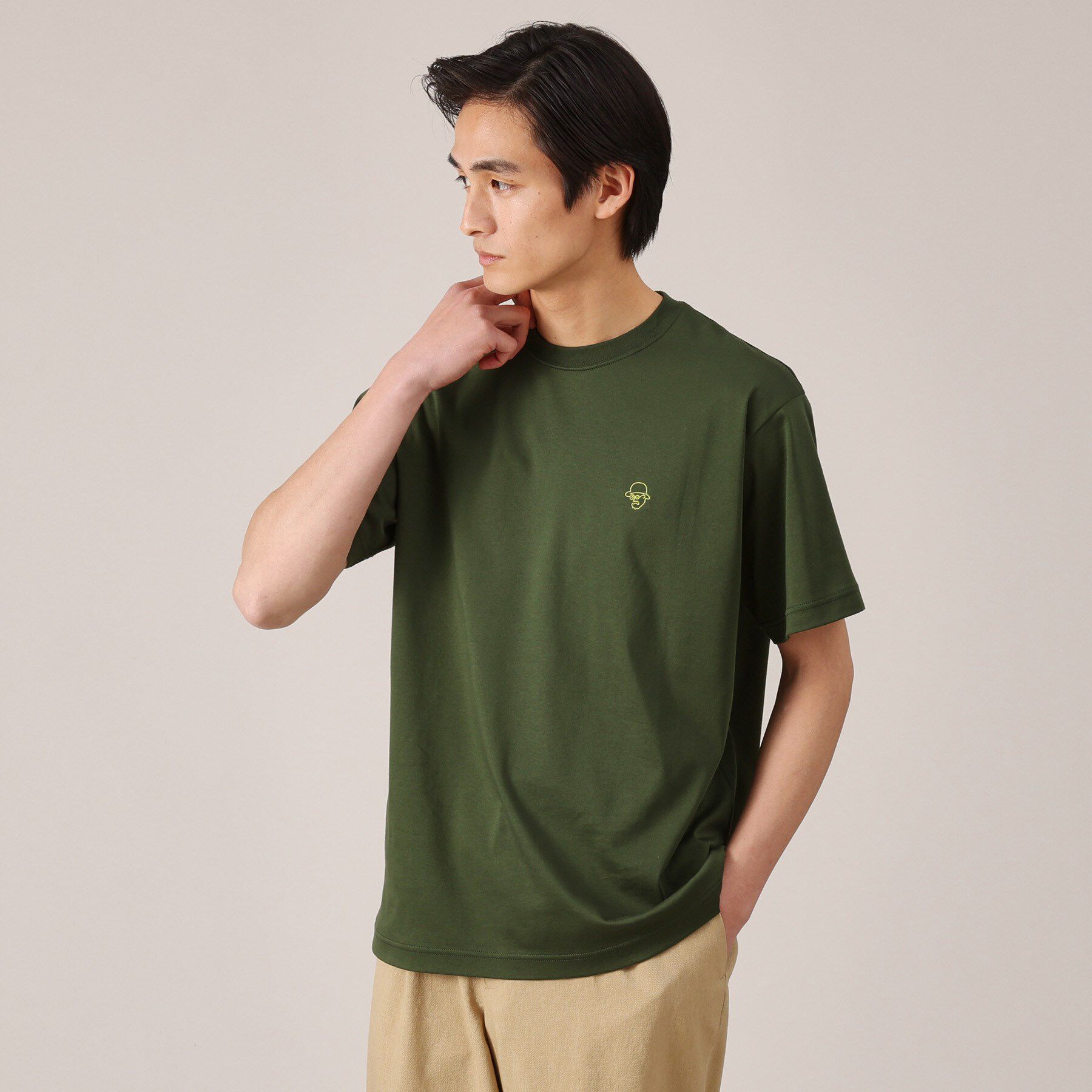 TAKEO KIKUCHI「ワンポイント カラー刺繍 Tシャツ」|Tシャツ・カットソー|