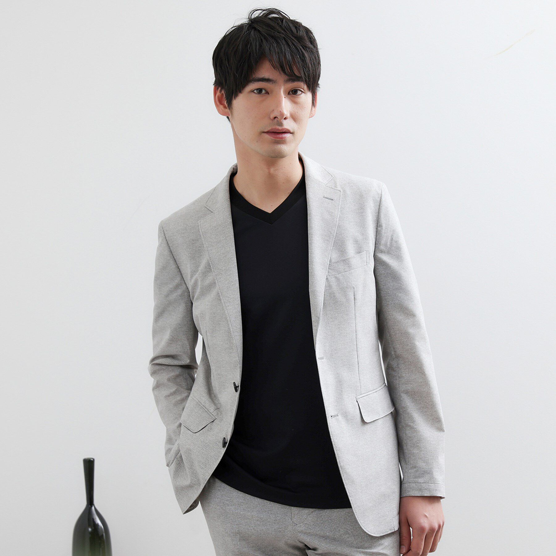 TAKEO KIKUCHI「テーラードジャージ Vネック」|Tシャツ・カットソー|