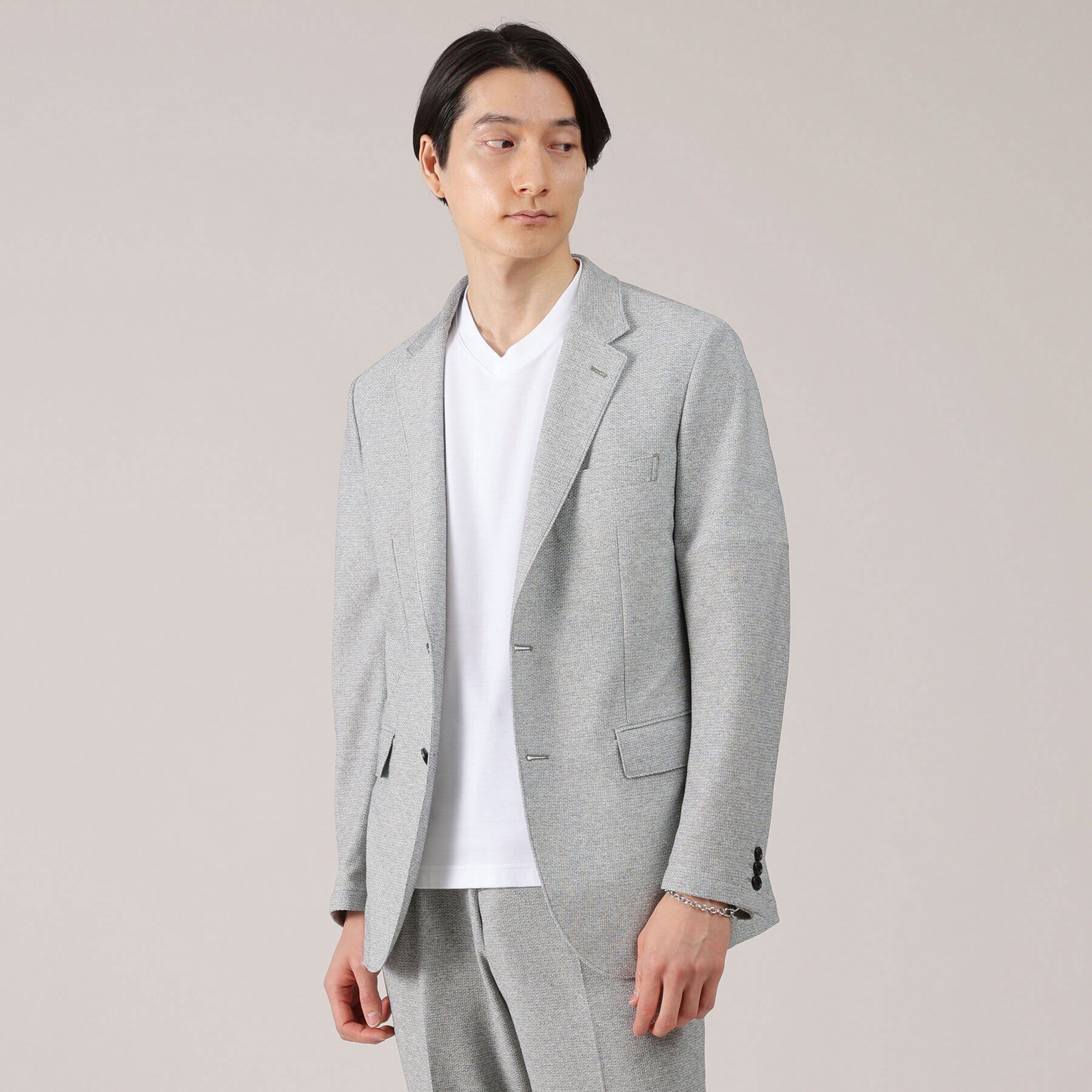 TAKEO KIKUCHI「【抗菌防臭】尾州 リネンブレンド ハニカムメッシュ ジャケット」|テーラードジャケット|