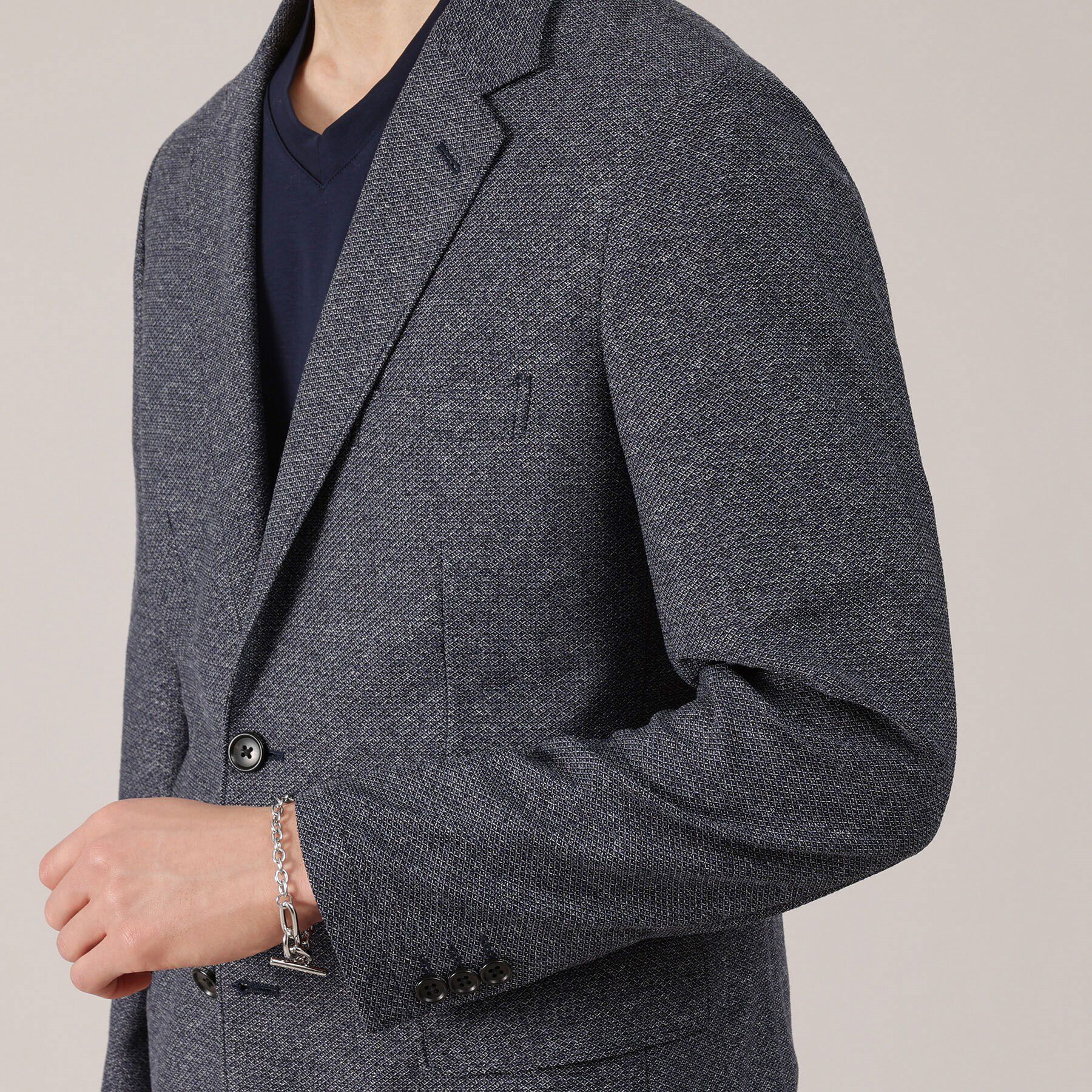 TAKEO KIKUCHI「【抗菌防臭】尾州 リネンブレンド ハニカムメッシュ ジャケット」|テーラードジャケット|