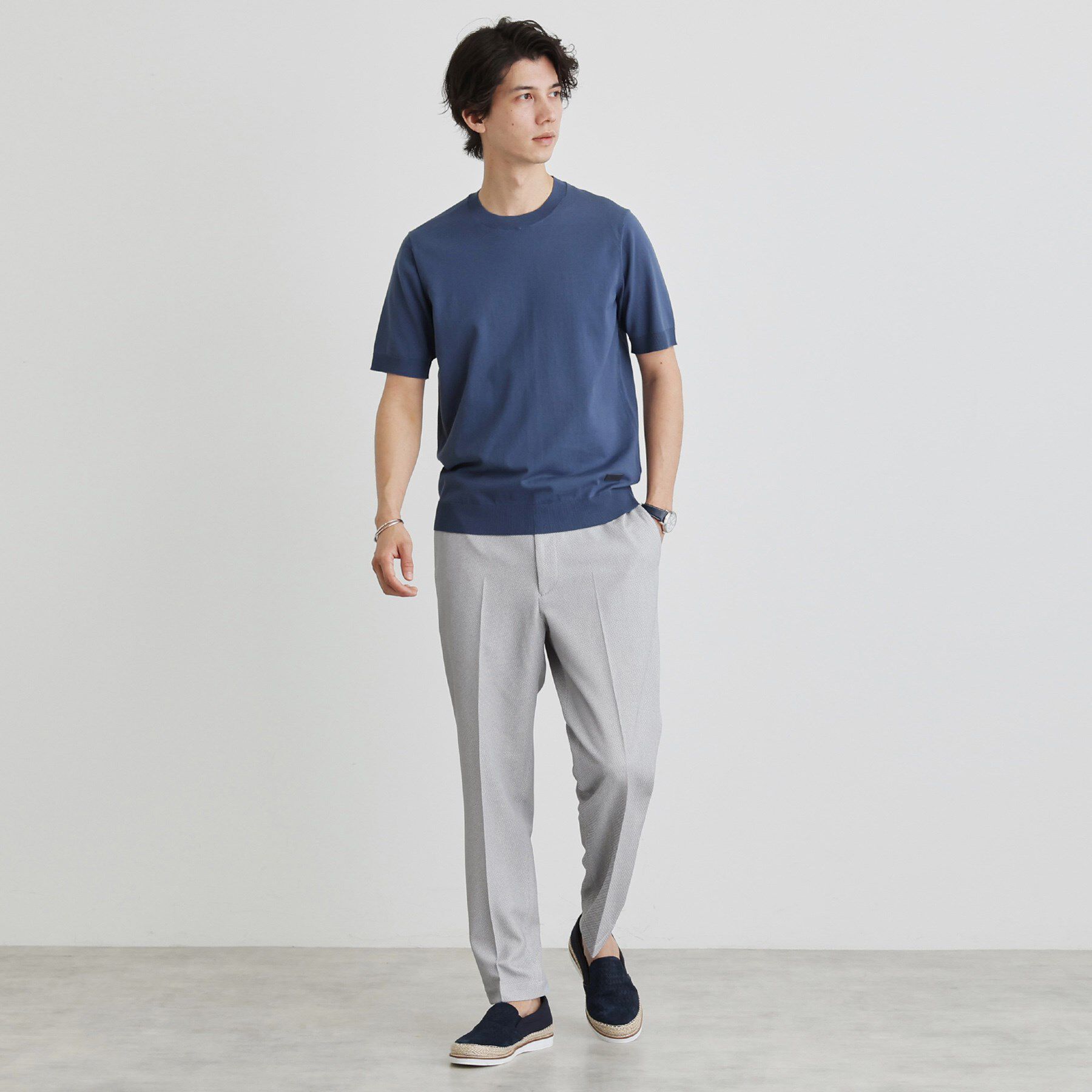 TAKEO KIKUCHI「【尾州織】後染め ドビーメッシュ イージーパンツ」|その他|