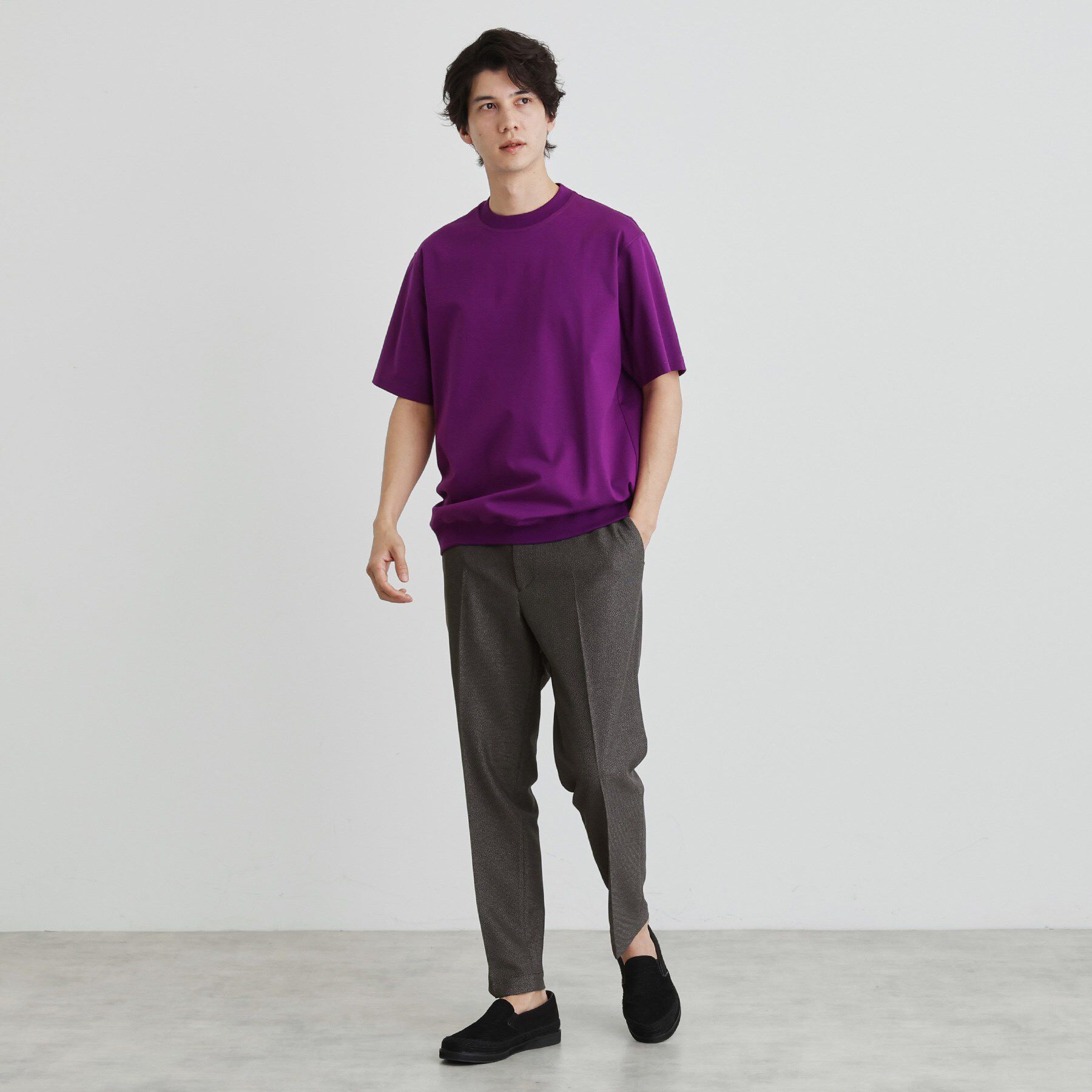 TAKEO KIKUCHI「【尾州織】後染め ドビーメッシュ イージーパンツ」|その他|