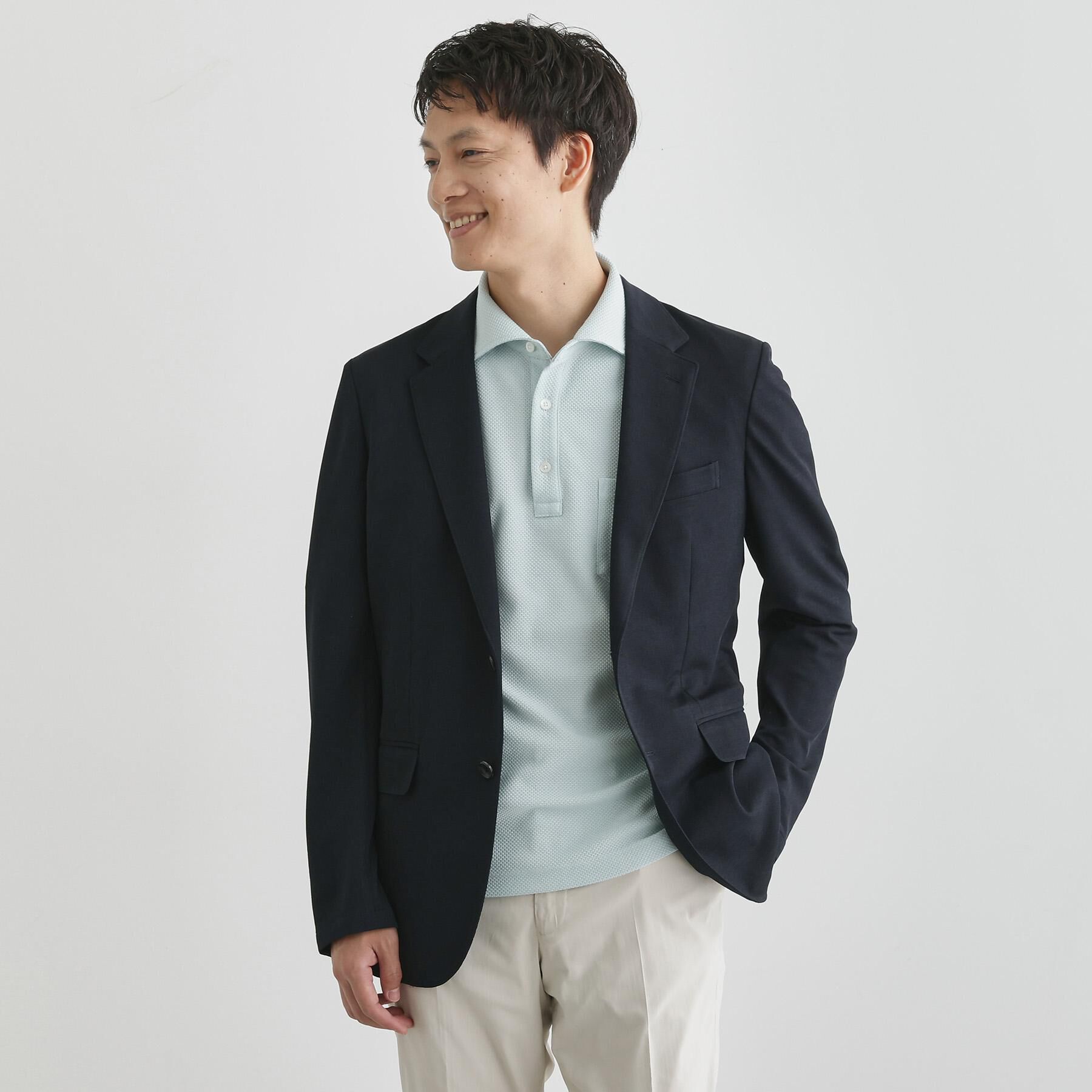 TAKEO KIKUCHI「【尾州織】メランジメッシュ ポロシャツ」|ポロシャツ|