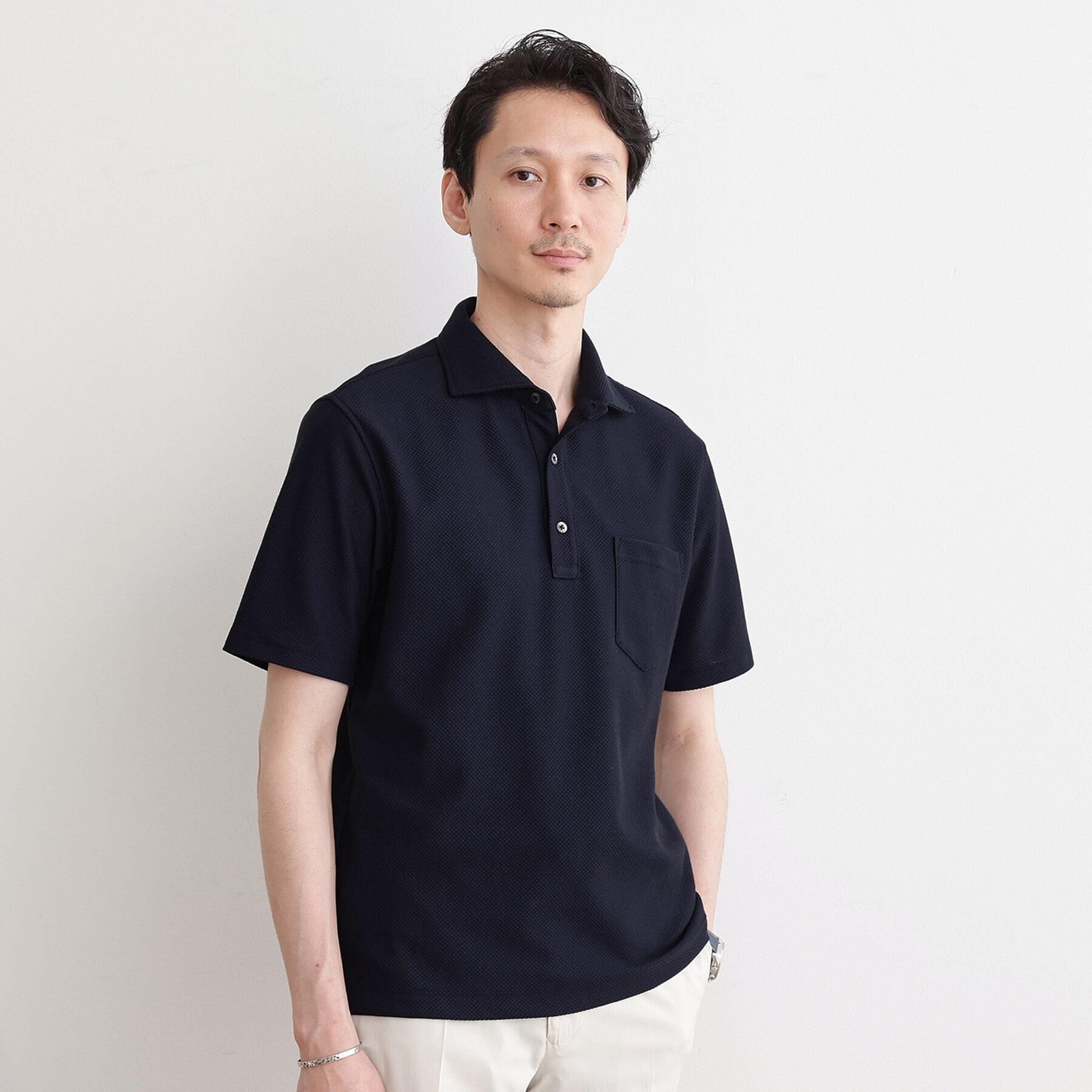 TAKEO KIKUCHI「【尾州織】メランジメッシュ ポロシャツ」|ポロシャツ|