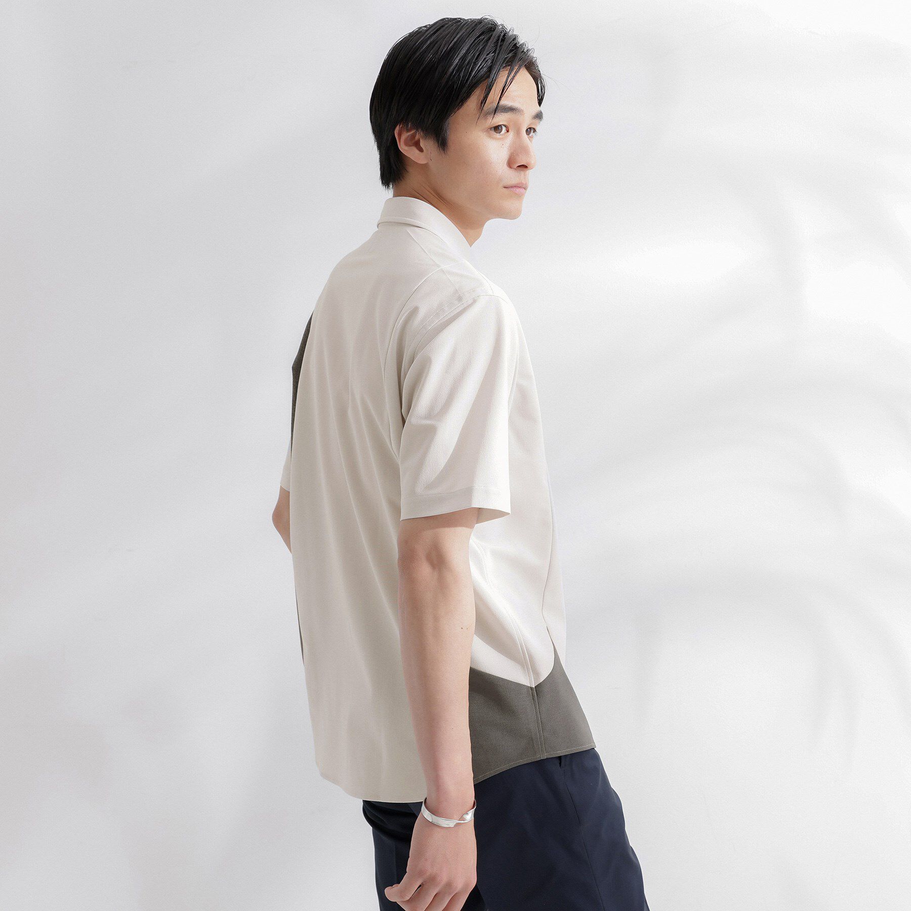 TAKEO KIKUCHI「サイド切り替え 半袖シャツ」|シャツ・ブラウス|