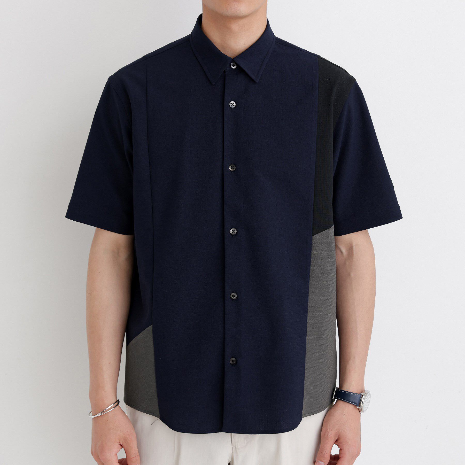 TAKEO KIKUCHI「サイド切り替え 半袖シャツ」|シャツ・ブラウス|