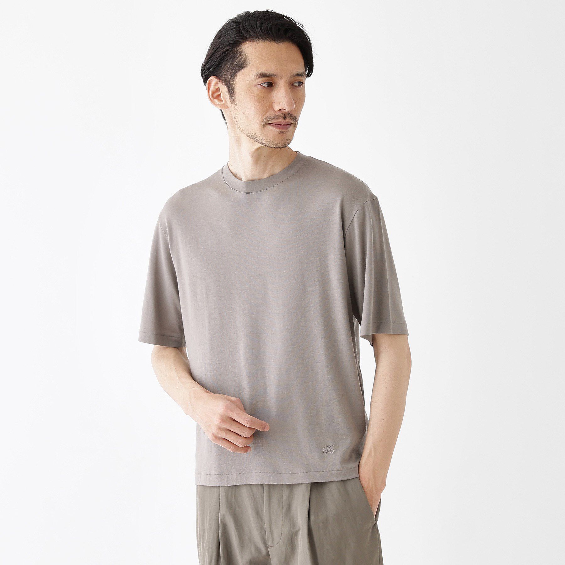 TAKEO KIKUCHI「【THE FLAGSHIP】メリノウール天竺Tシャツ」|Tシャツ・カットソー|トープ(054)