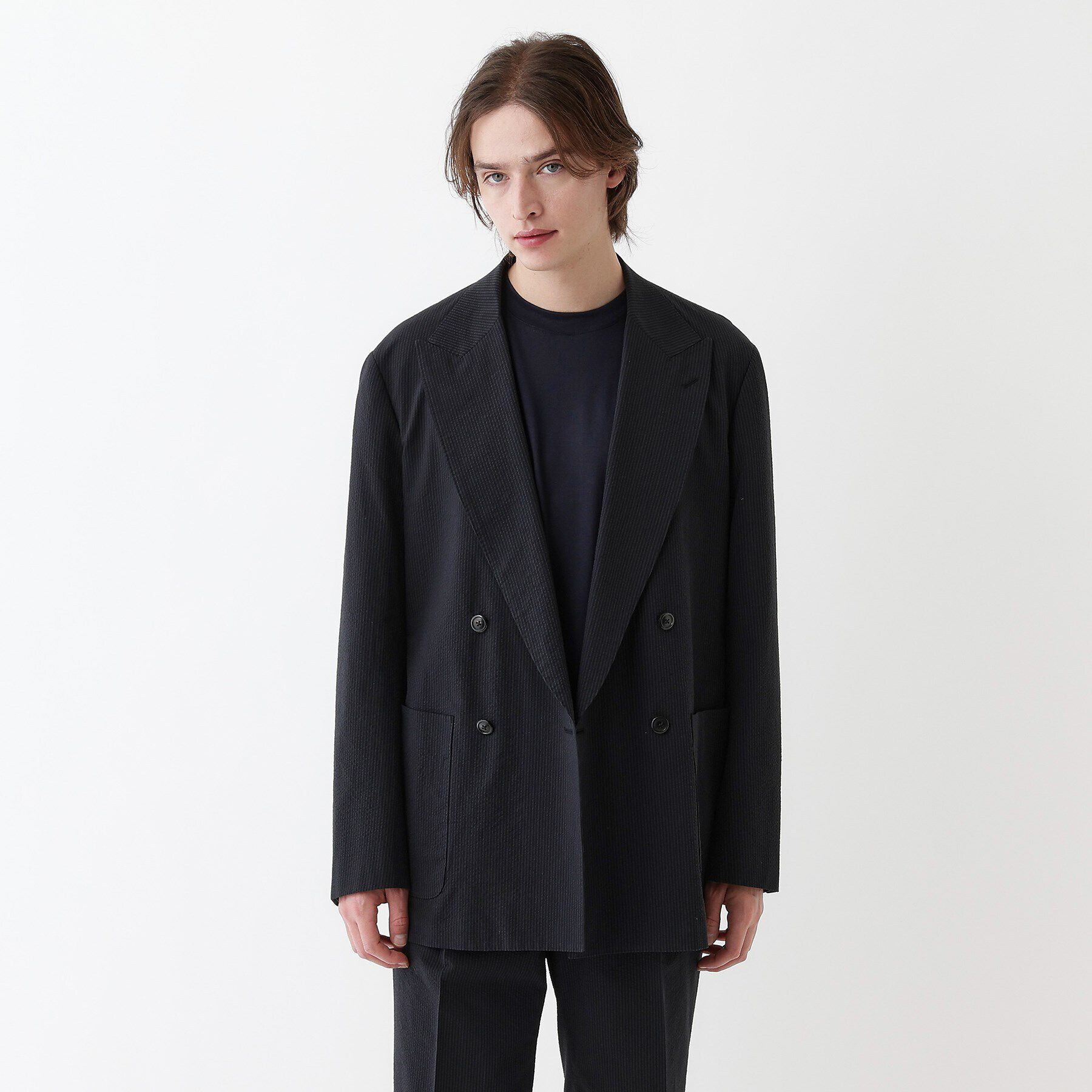 TAKEO KIKUCHI「【THE FLAGSHIP】サッカー2wayストレッチ ジャケット」|テーラードジャケット|ブラック(319)