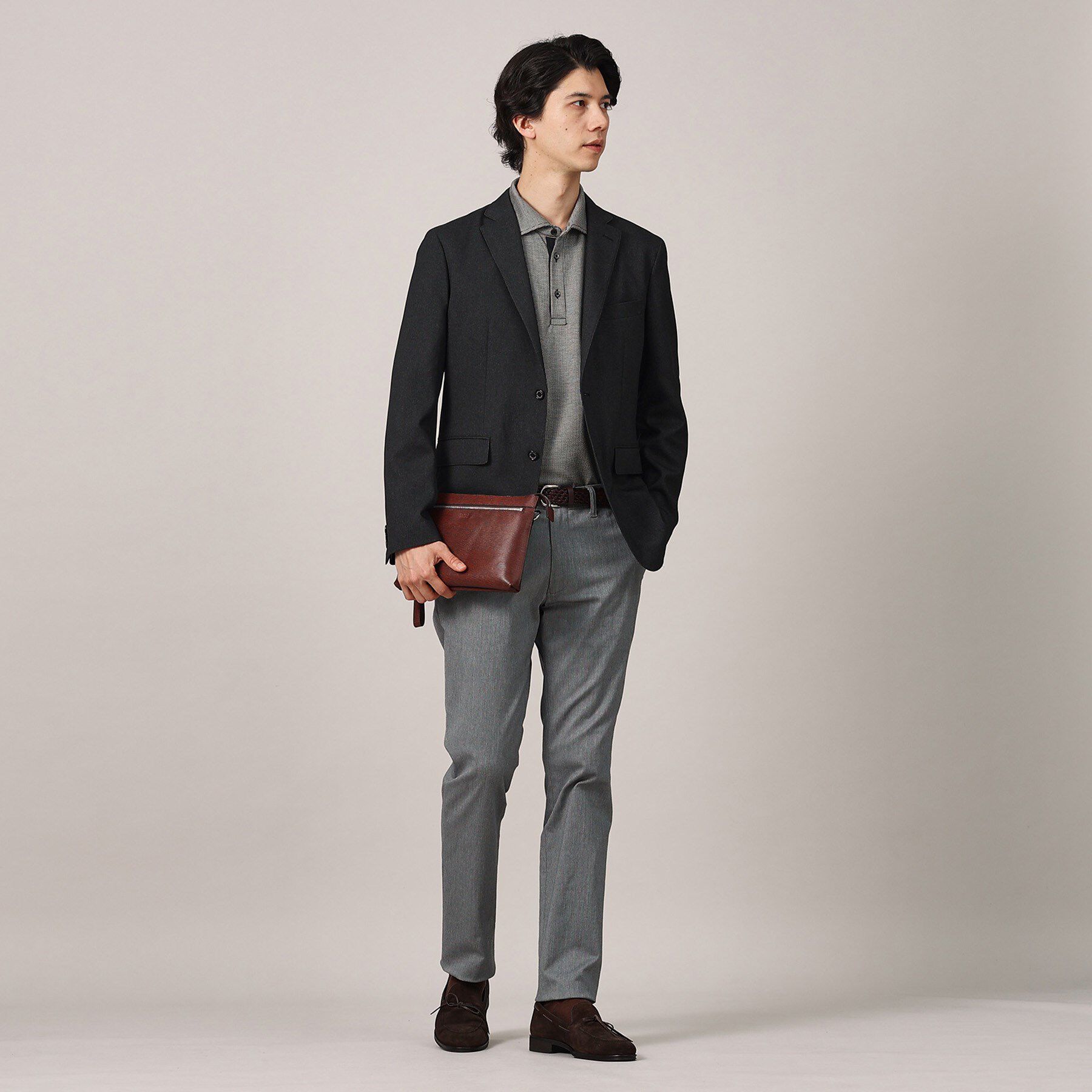 TAKEO KIKUCHI「水シボレザー2WAYクラッチバッグ」|クラッチバッグ|