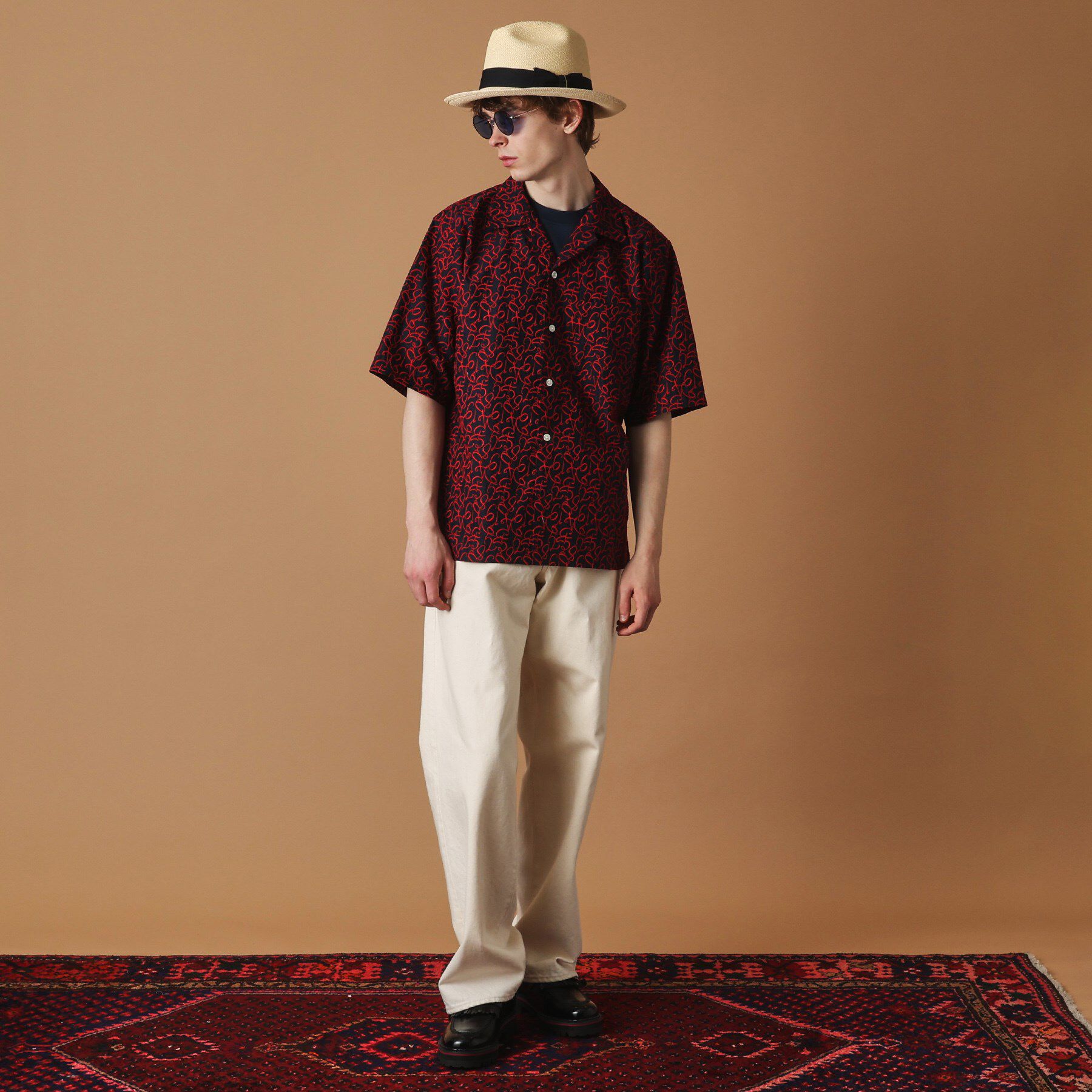 40CARATS&525「数字エンブロイダリー半袖シャツ」|シャツ・ブラウス|