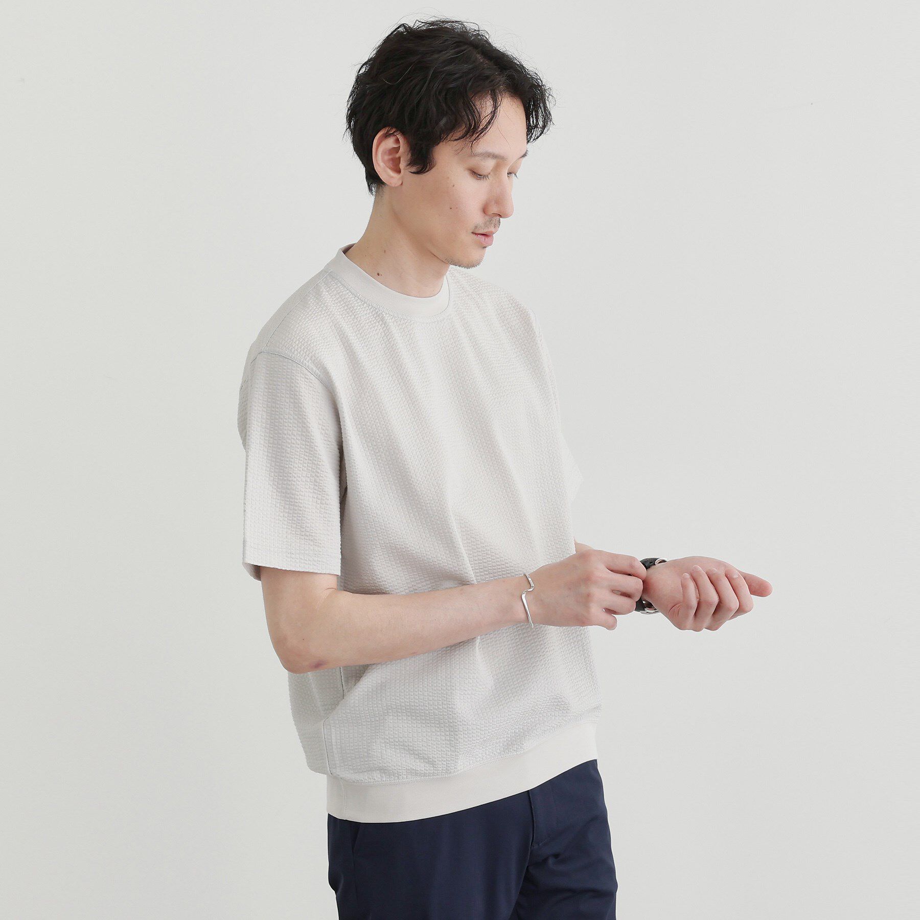 TAKEO KIKUCHI「【抗菌防臭】サッカージャージプルオーバー」|Tシャツ・カットソー|