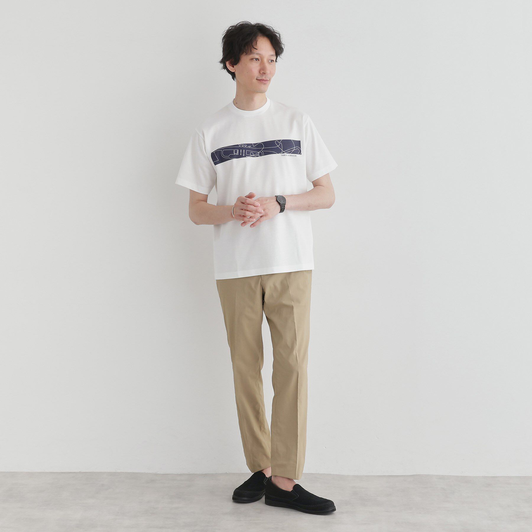 TAKEO KIKUCHI「バープリントポンチTシャツ」|Tシャツ・カットソー|