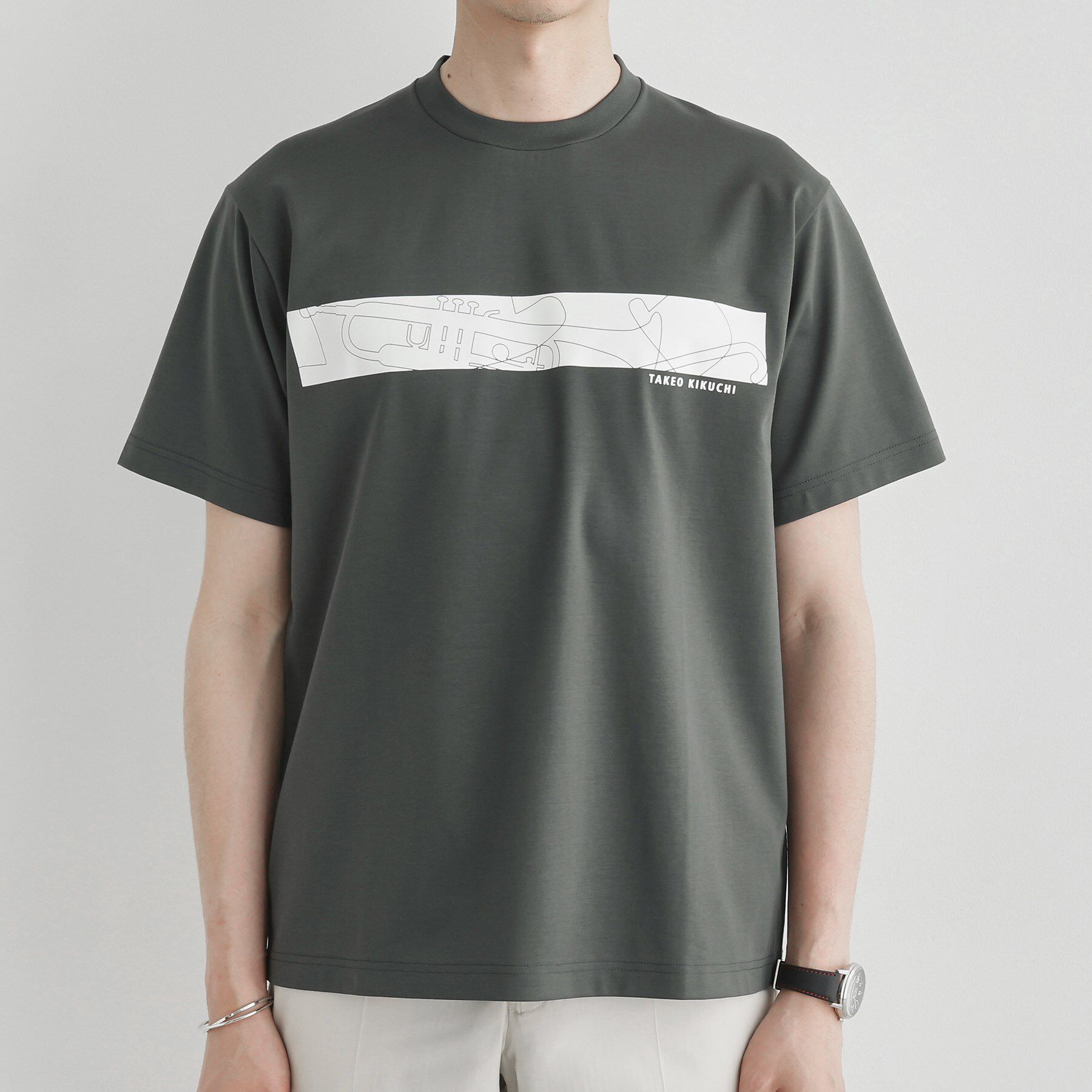 TAKEO KIKUCHI「バープリントポンチTシャツ」|Tシャツ・カットソー|