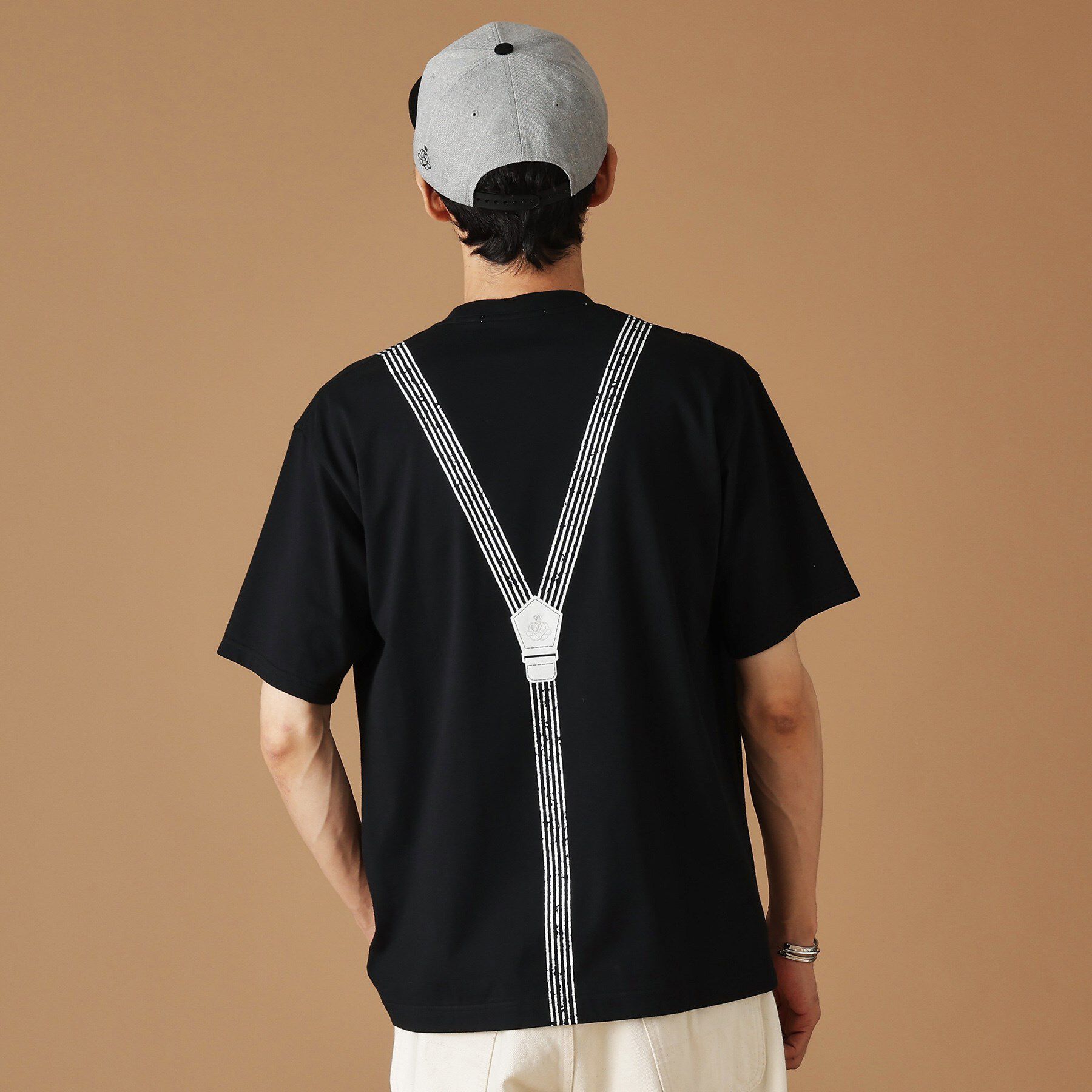 40CARATS&525「サスペンダートロンプロイユ半袖Tシャツ」|Tシャツ・カットソー|