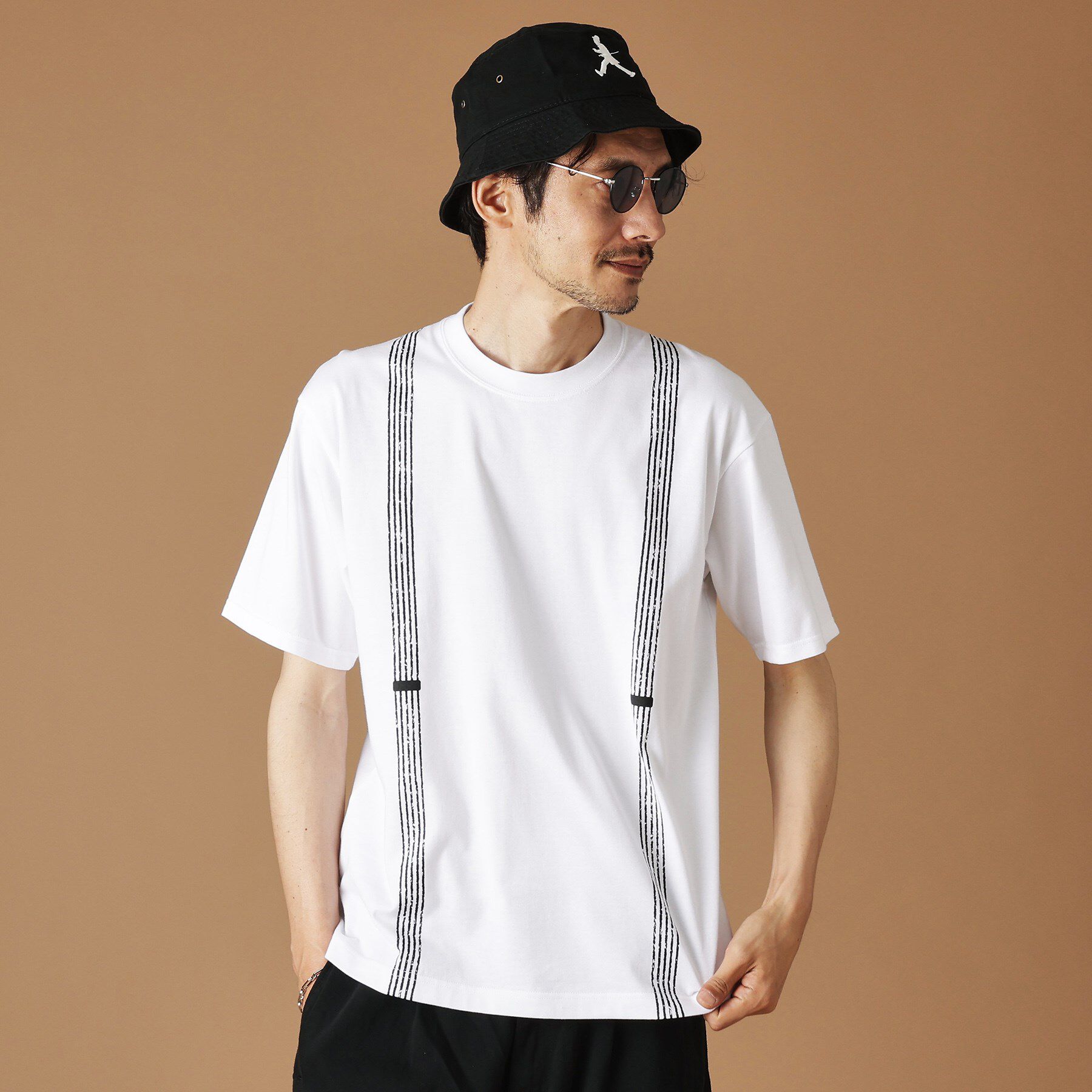 40CARATS&525「サスペンダートロンプロイユ半袖Tシャツ」|Tシャツ・カットソー|