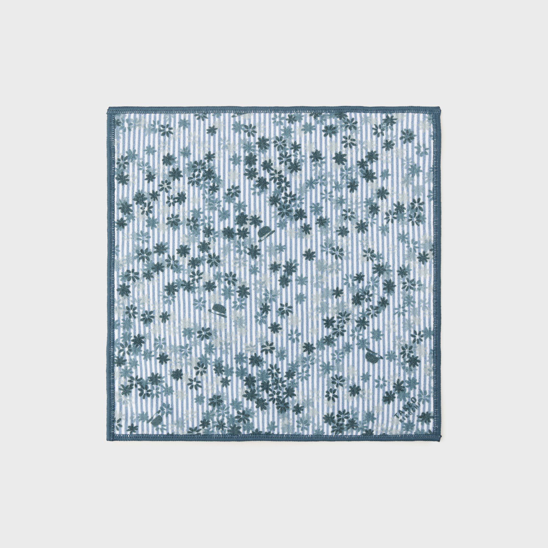 TAKEO KIKUCHI「ストライプ小花プリントフォンカチ」|ハンカチ|