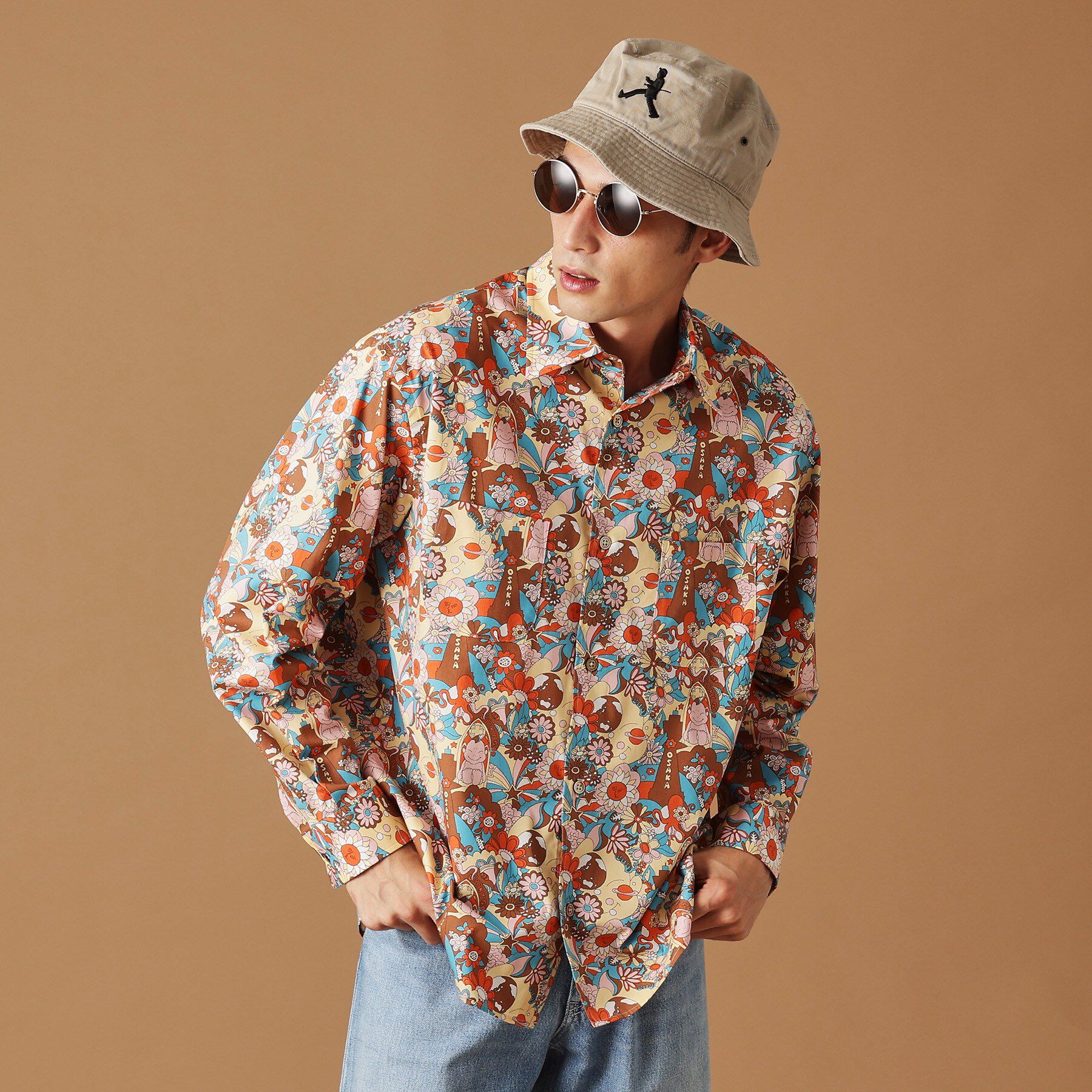 40CARATS&525「【Sサイズ～】ビリケンプリント 長袖シャツ」|シャツ・ブラウス|