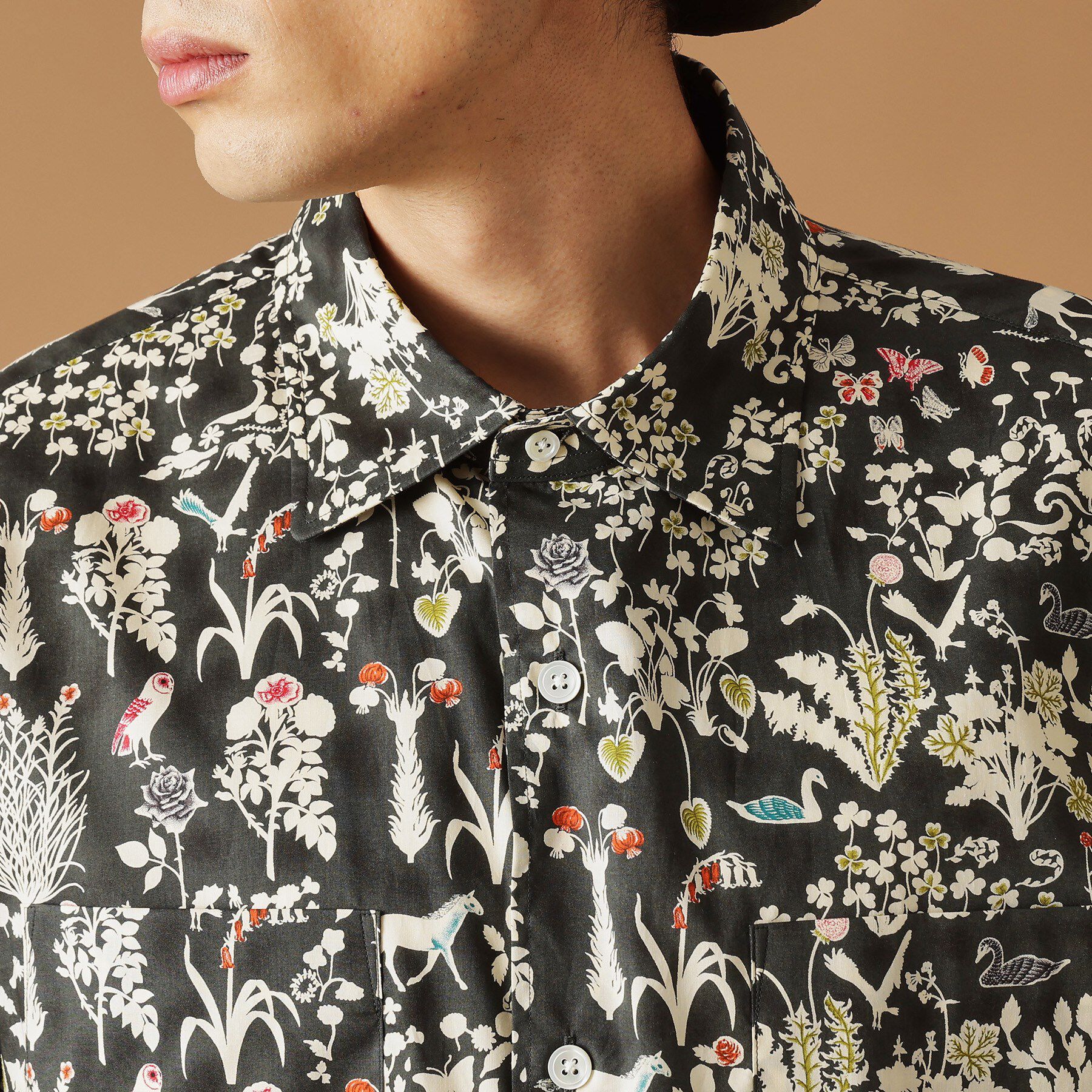 40CARATS&525「【Sサイズ～】フラワープリントシャツ」|シャツ・ブラウス|
