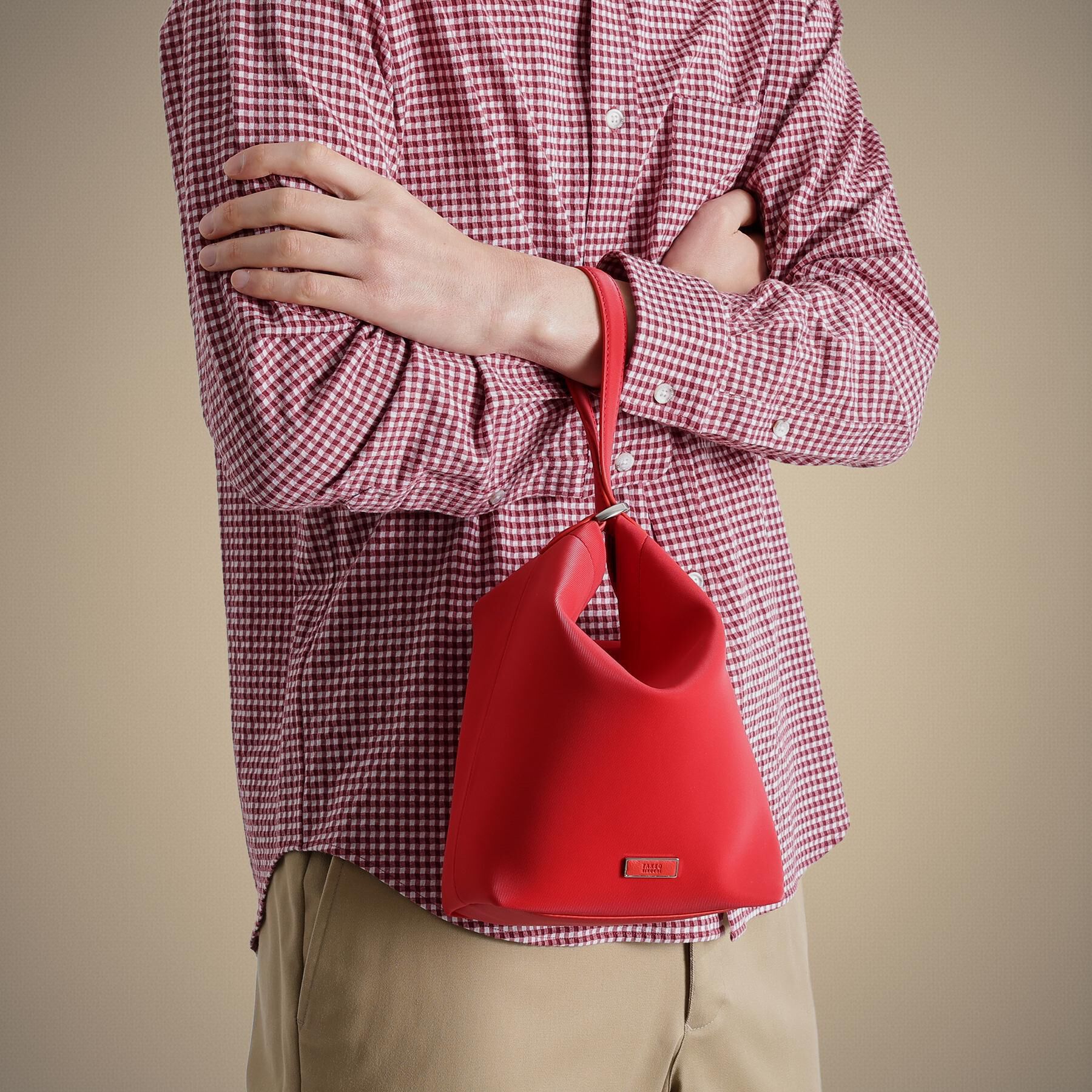 TAKEO KIKUCHI「2WAY ショルダーバッグ&ハンギングポーチ」|ショルダー・メッセンジャー|レッド(062)