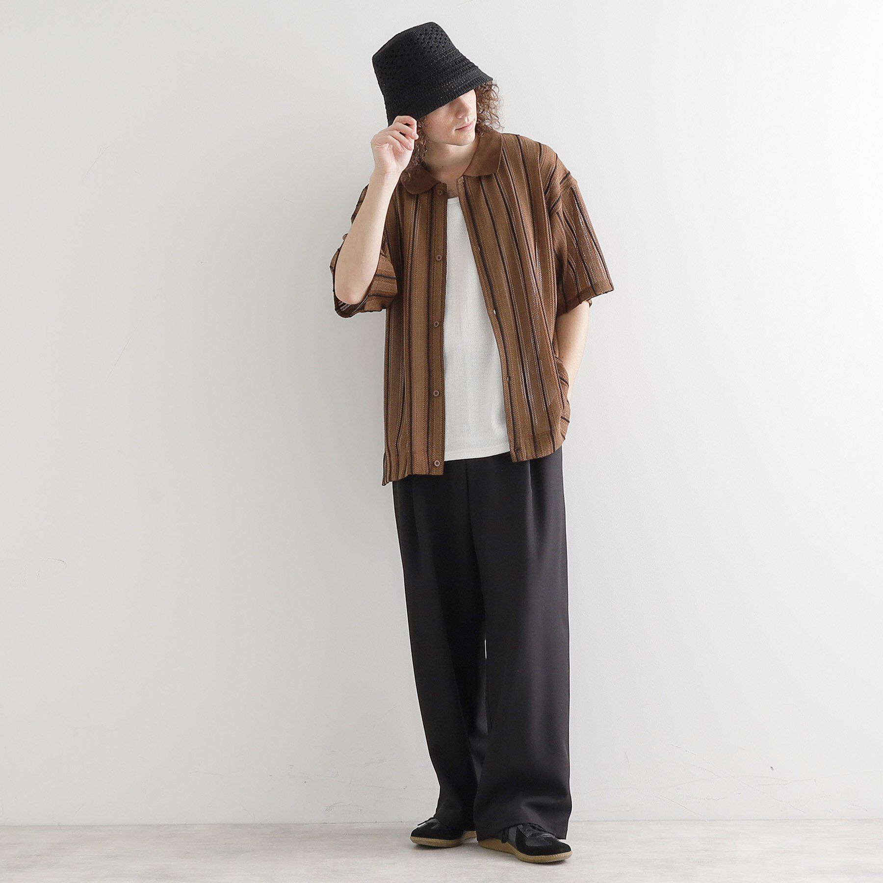 tk.TAKEO KIKUCHI「【セットアイテム】透かし編みオープンシャツ」|シャツ・ブラウス|